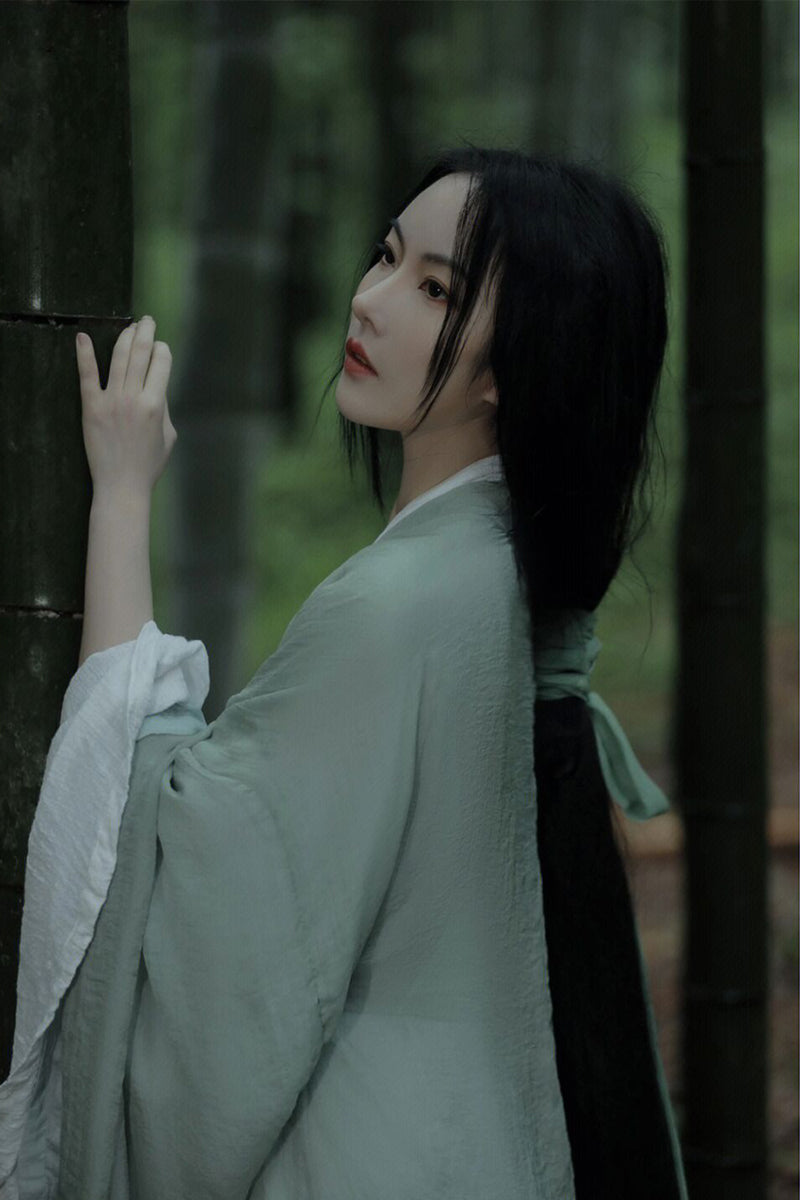 Wei Jin dynasty hanfu green hanfu dress Set - Linyancuiyin 林烟翠影