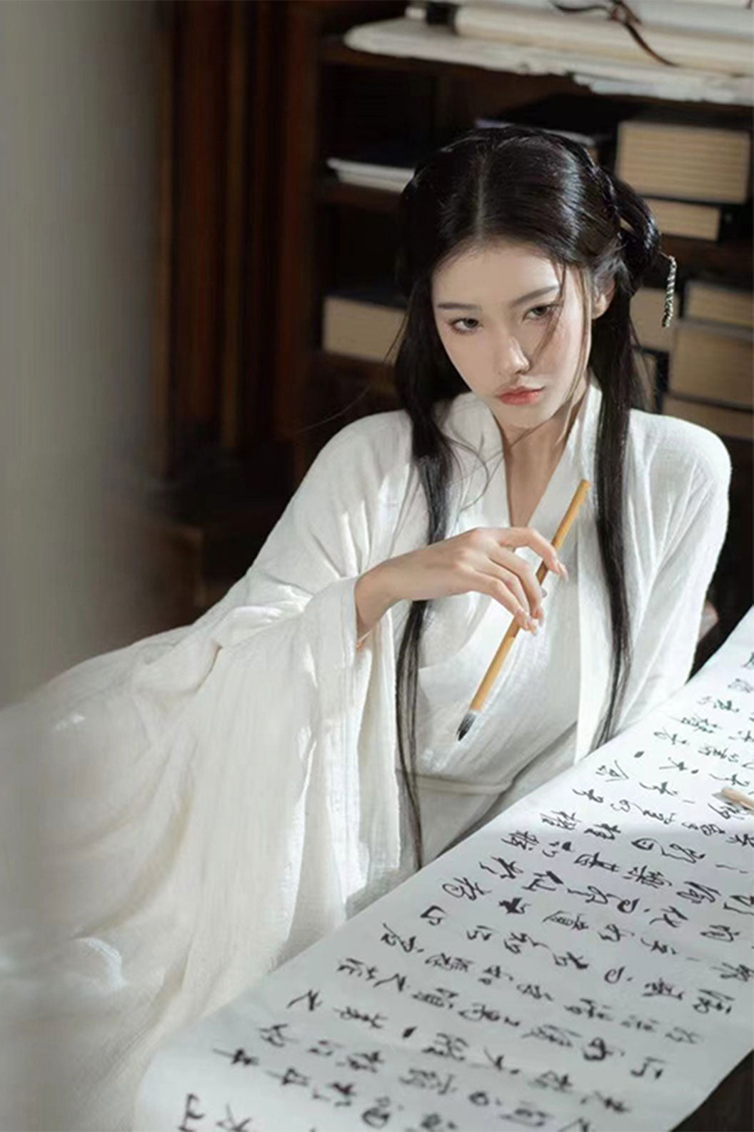Wei Jin dynasty hanfu linen hanfu with missing heart - qieqieyouxisheng 戚戚忧思深2
