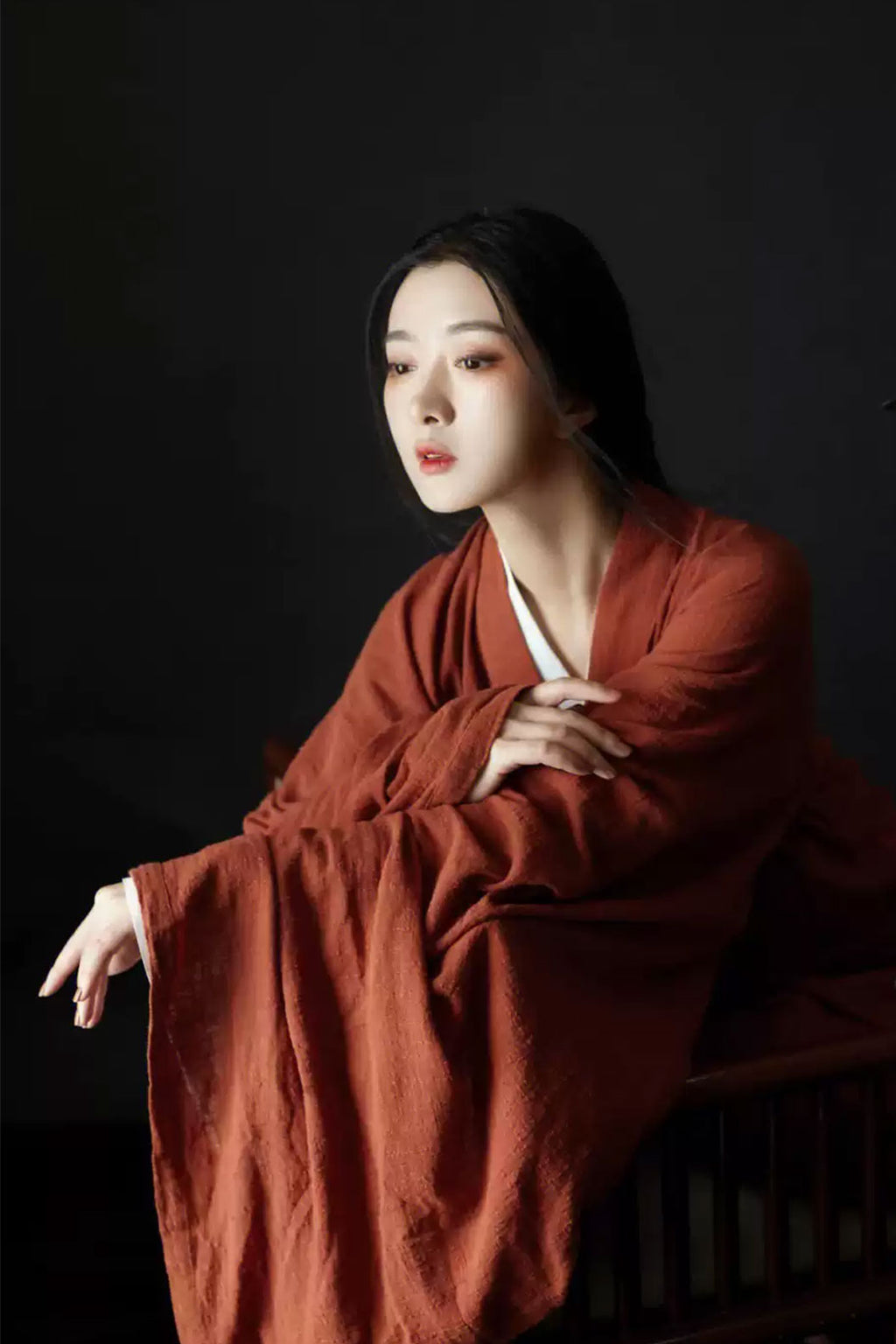 Wei Jin dynasty hanfu linen hanfu with missing heart - qieqieyouxisheng 戚戚忧思深2