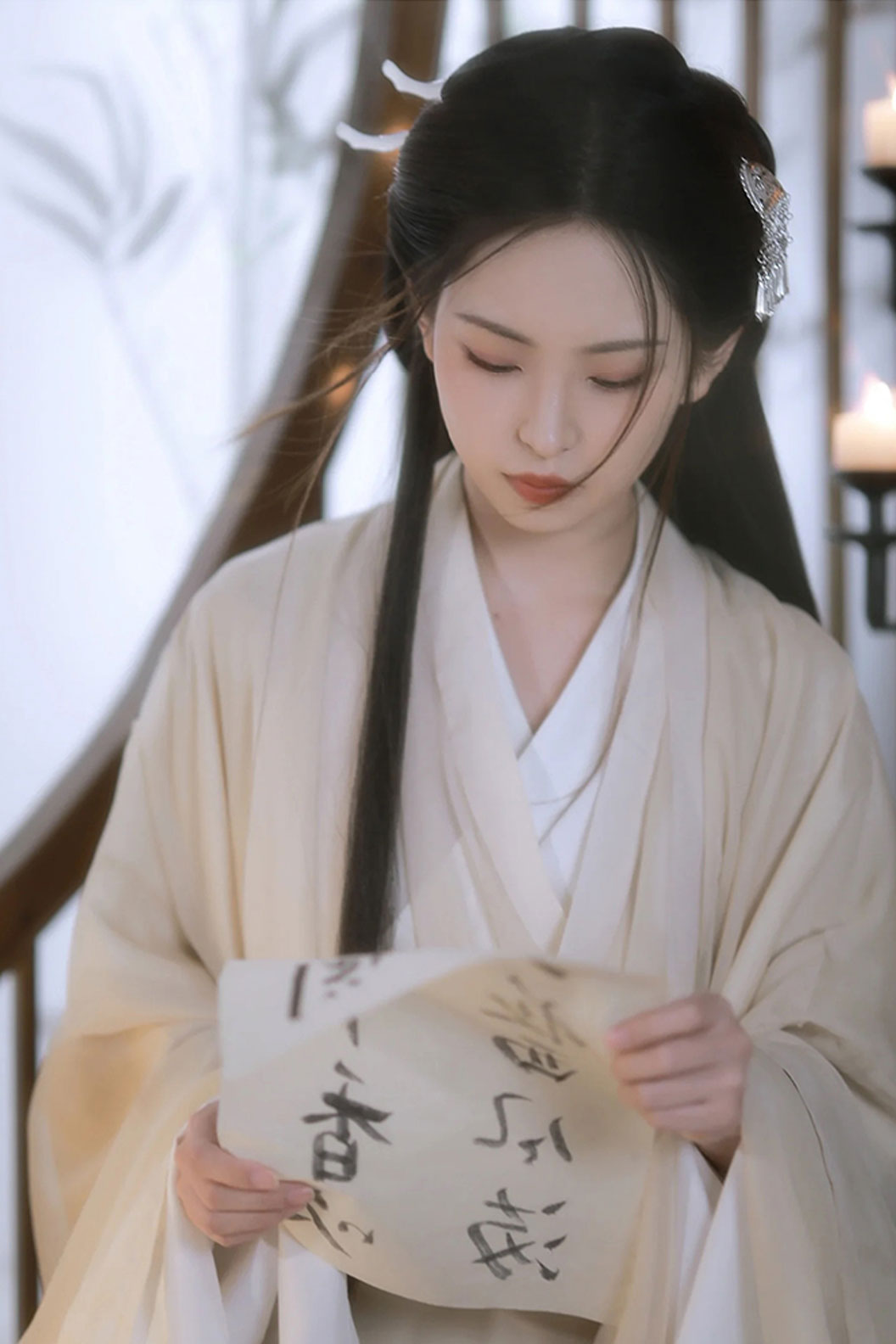 Wei Jin Dynasty White Hanfu Dress 3-piece  with Cold Aesthetic for Summer - suxueying 素雪吟