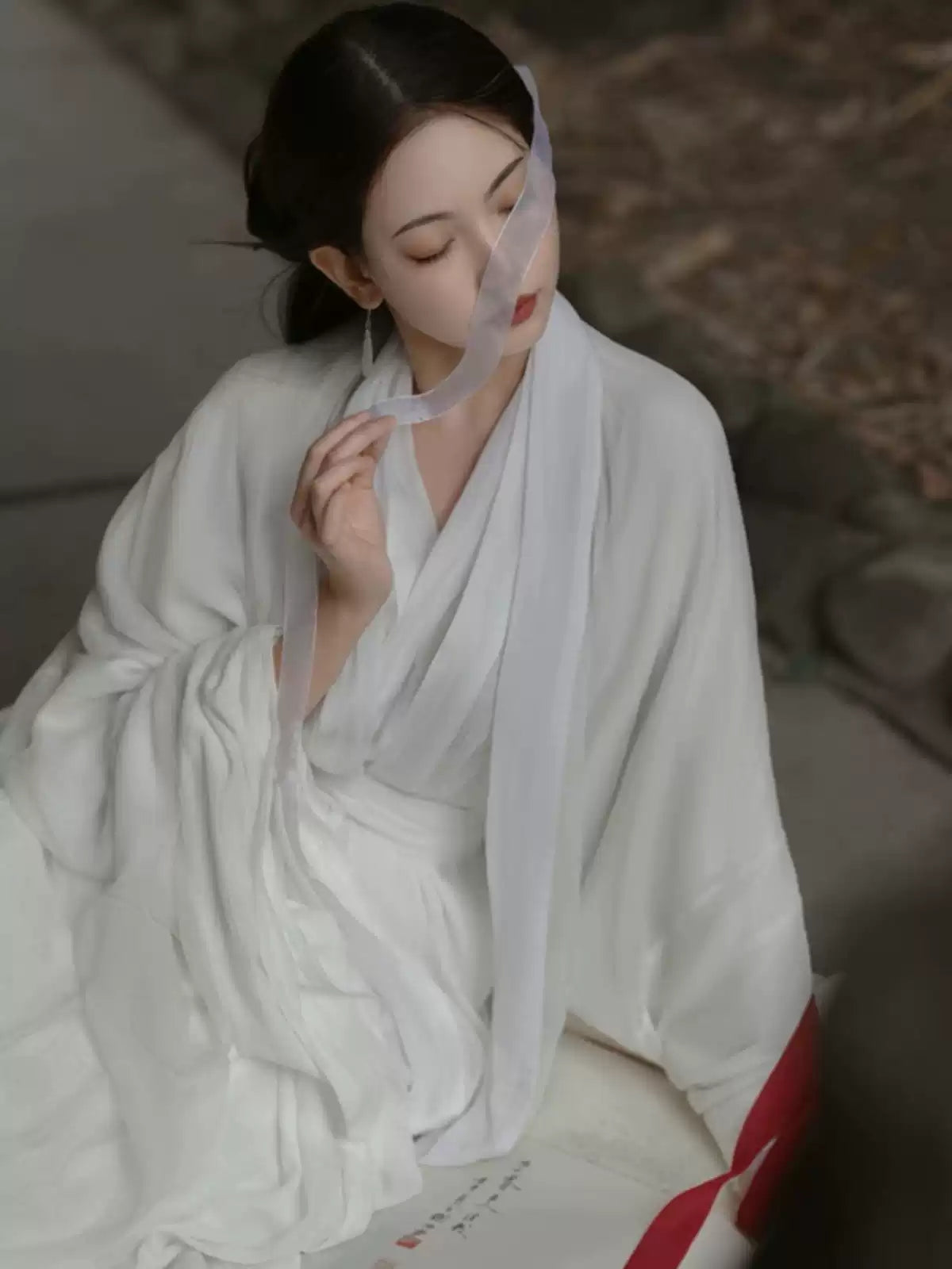 Wei Jin dynasty hanfu white hanfu dress spring by Madam White Snake- 白蛇