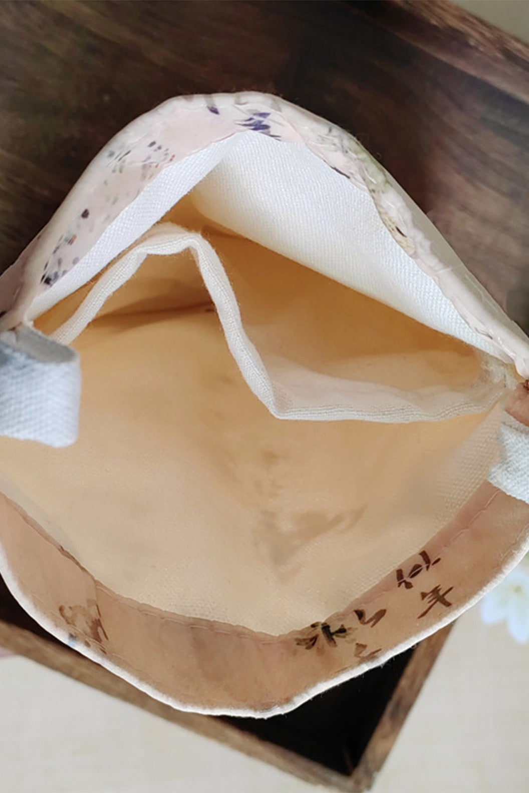 Crossbody Bag Beige Butterfly Pearl for Tang Song Dynasty