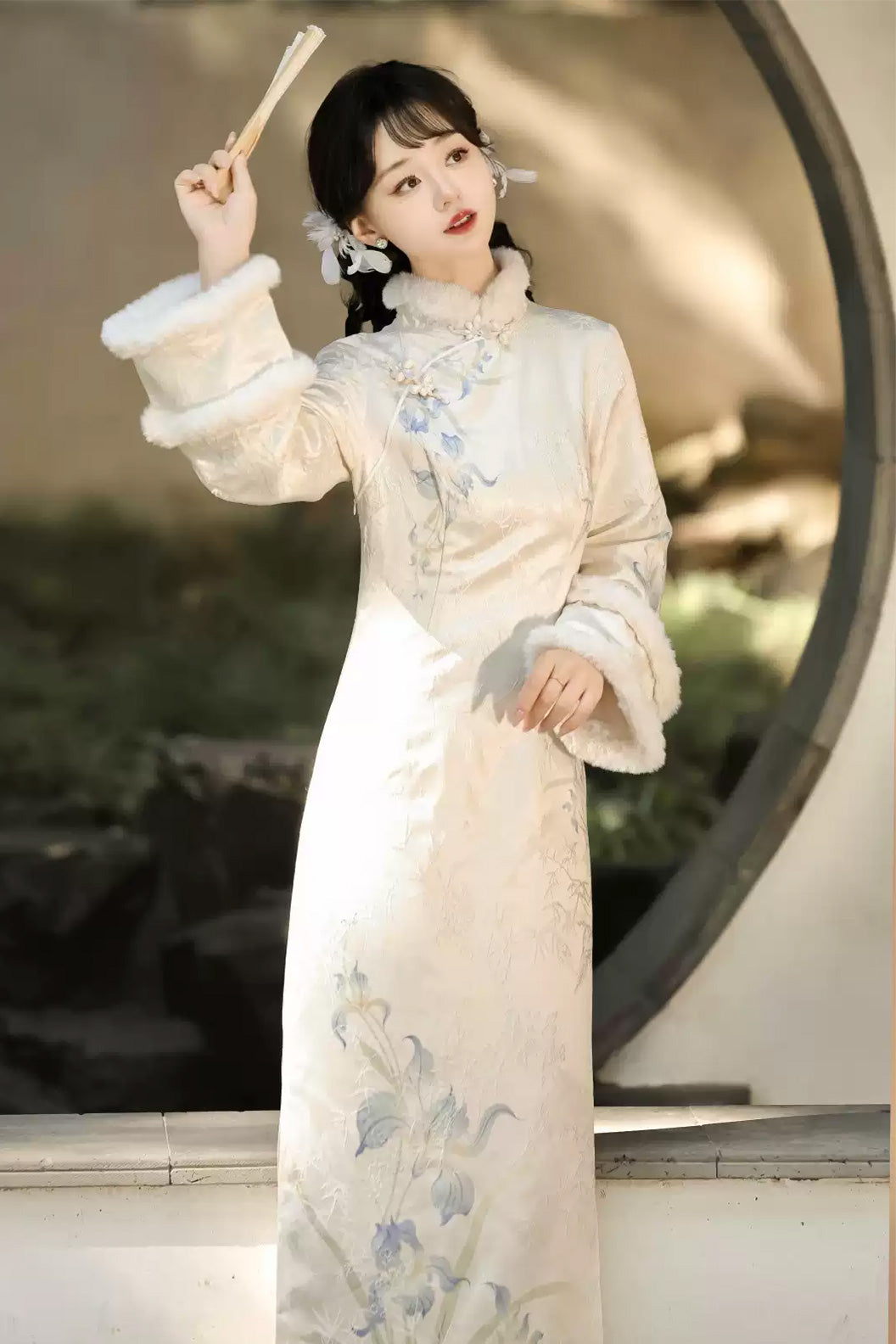 Cheongsam Qipao Yellow New Chinese Style Girls Qipao Autumn Outfit - yuanmeiren 鸢美人
