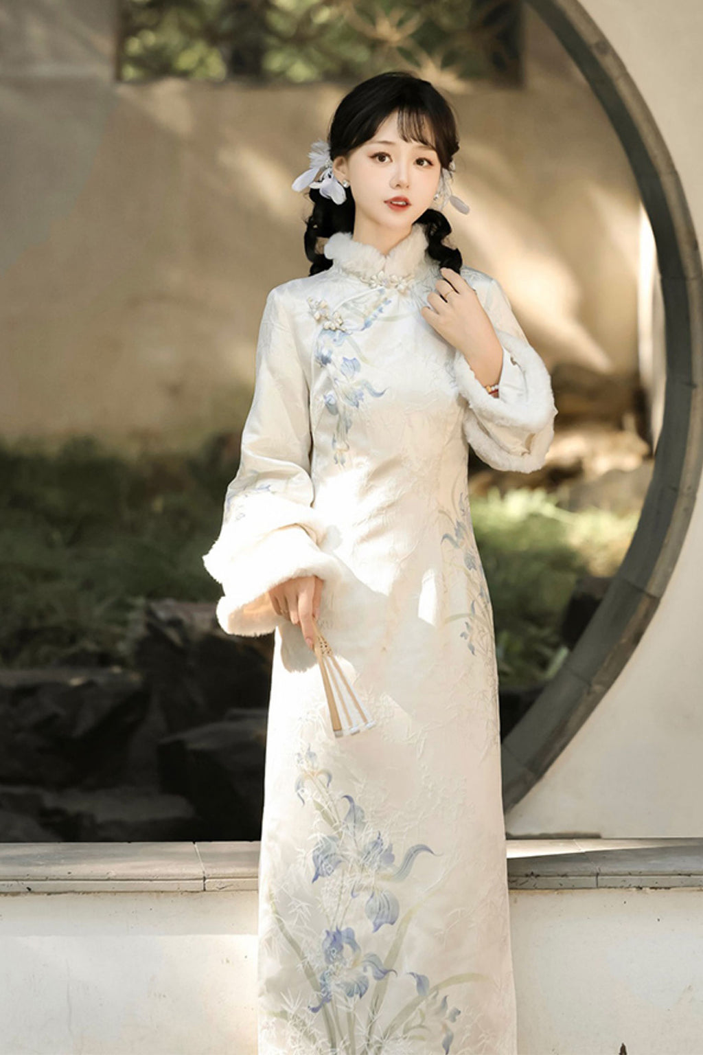 Cheongsam Qipao Yellow New Chinese Style Girls Qipao Autumn Outfit - yuanmeiren 鸢美人