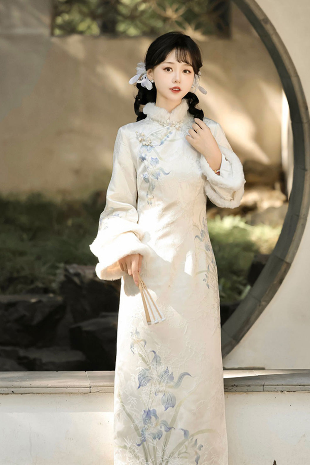 Cheongsam Qipao Yellow New Chinese Style Girls Qipao Autumn Outfit - yuanmeiren 鸢美人
