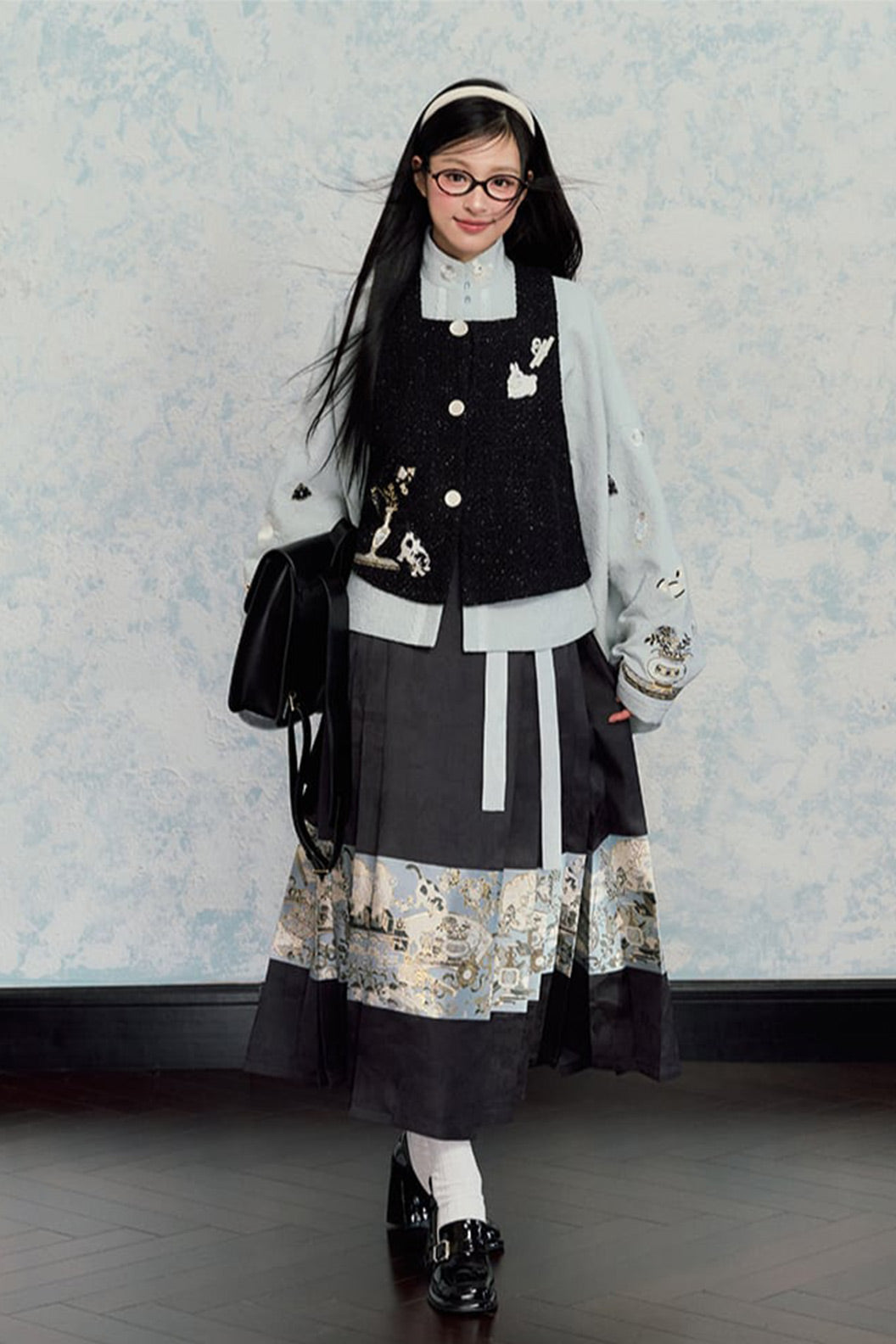 Chinese Fashion Hanfu Clothing Daily Blue Hanfu Dress - maomao 猫猫