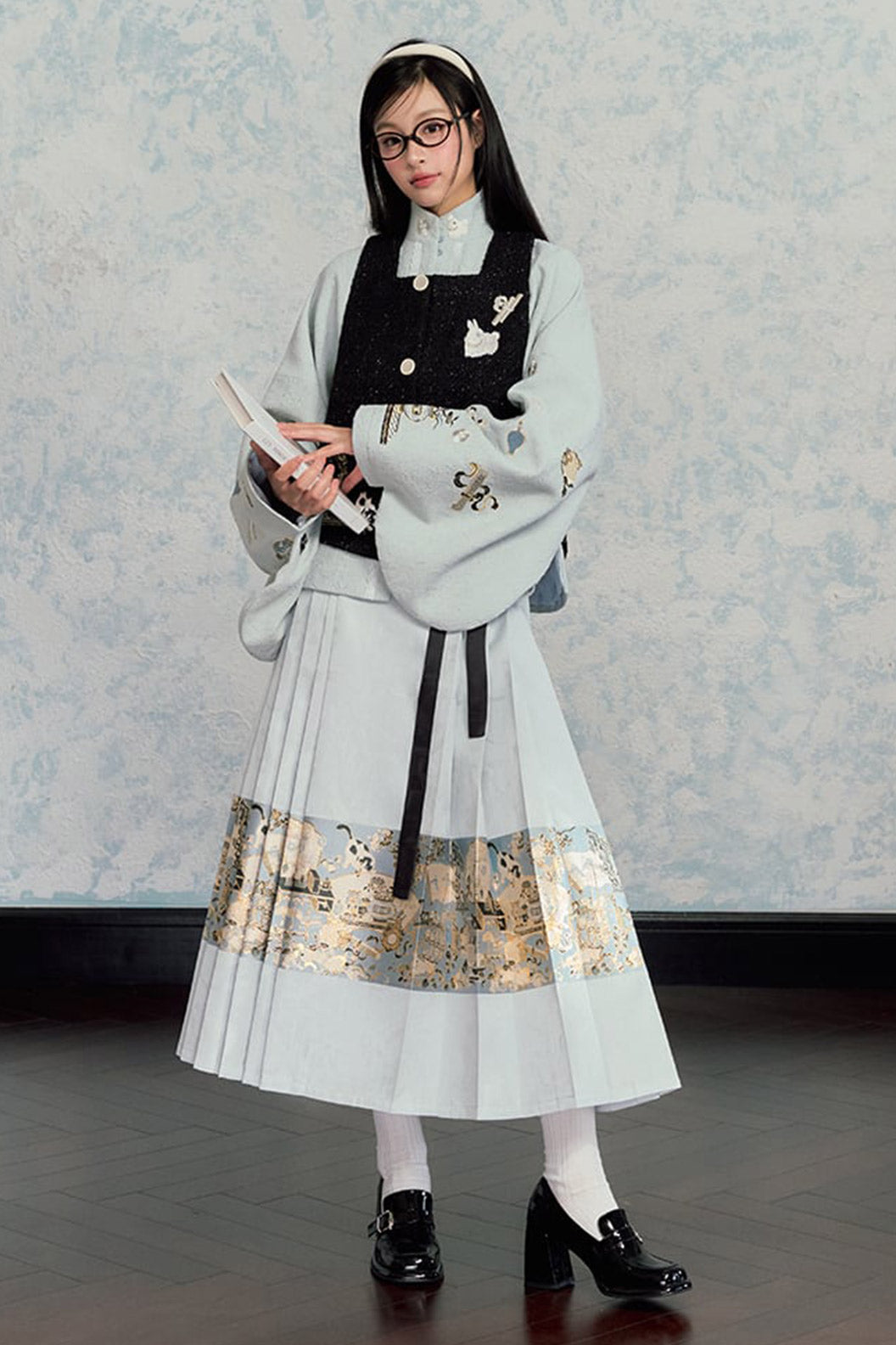 Chinese Fashion Hanfu Clothing Daily Blue Hanfu Dress - maomao 猫猫