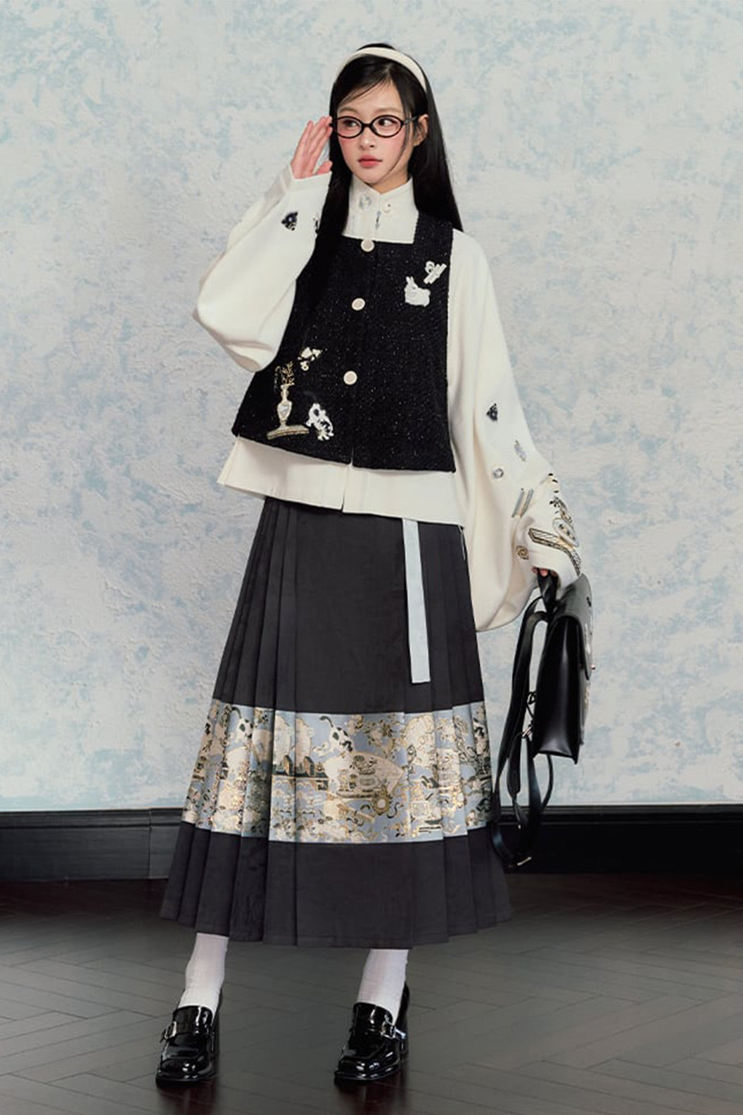 Chinese Fashion Hanfu Clothing Daily Blue Hanfu Dress - maomao 猫猫
