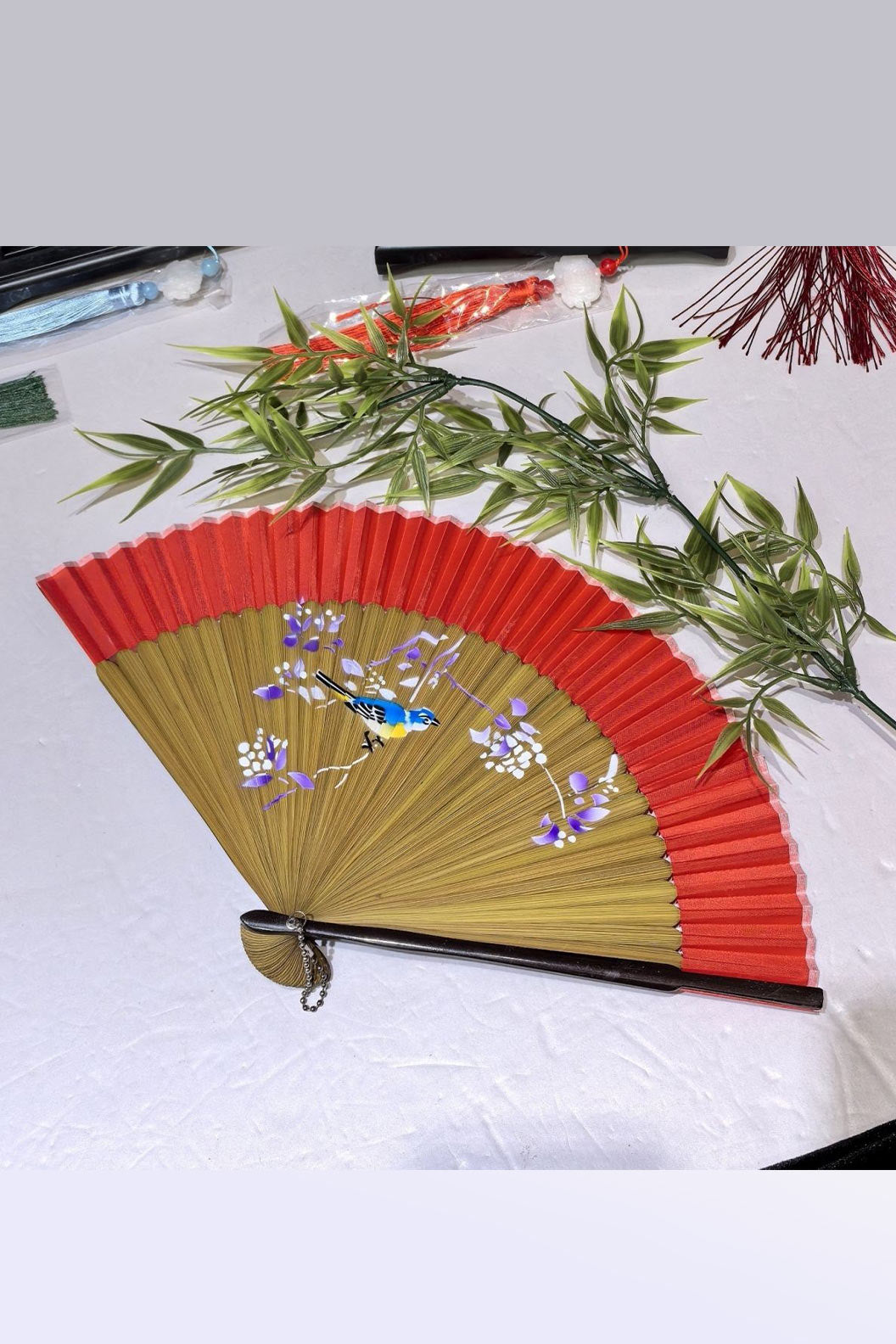 Chinese hand fan bamboo folding fan ancient style for qipao
