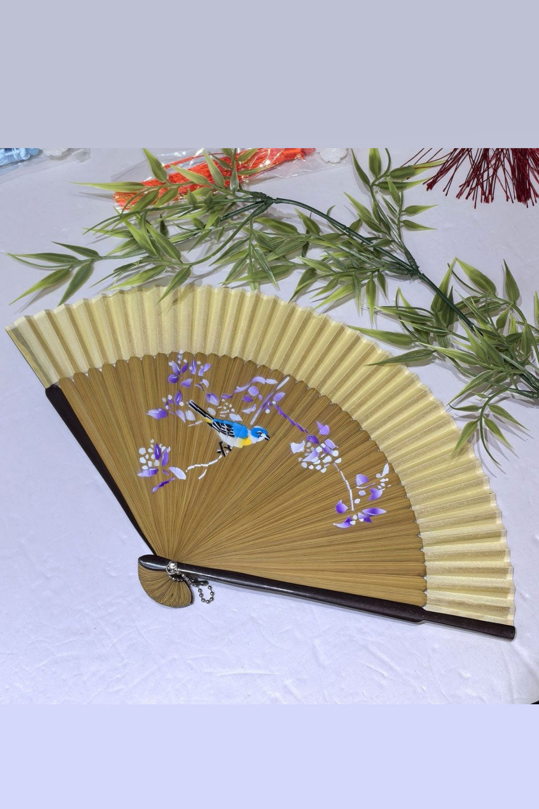 Chinese hand fan bamboo folding fan ancient style for qipao