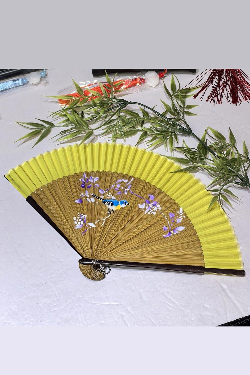 Chinese hand fan bamboo folding fan ancient style for qipao