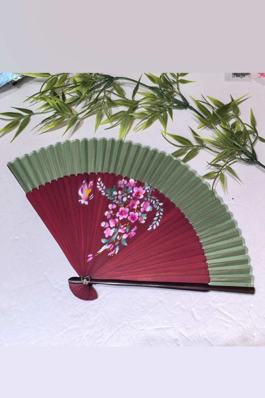 Chinese hand fan bamboo folding fan ancient style for qipao