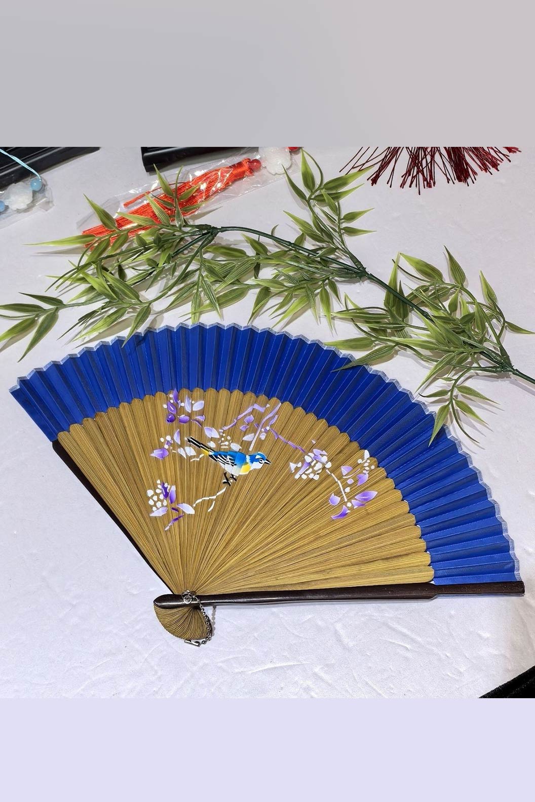 Chinese hand fan bamboo folding fan ancient style for qipao