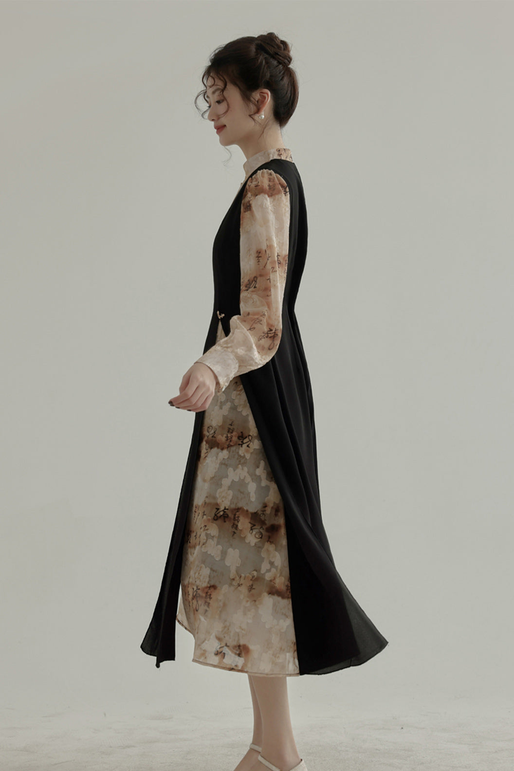 Chinese Style Dress Women Black Hanfu Dress - sancuno 三寸藕