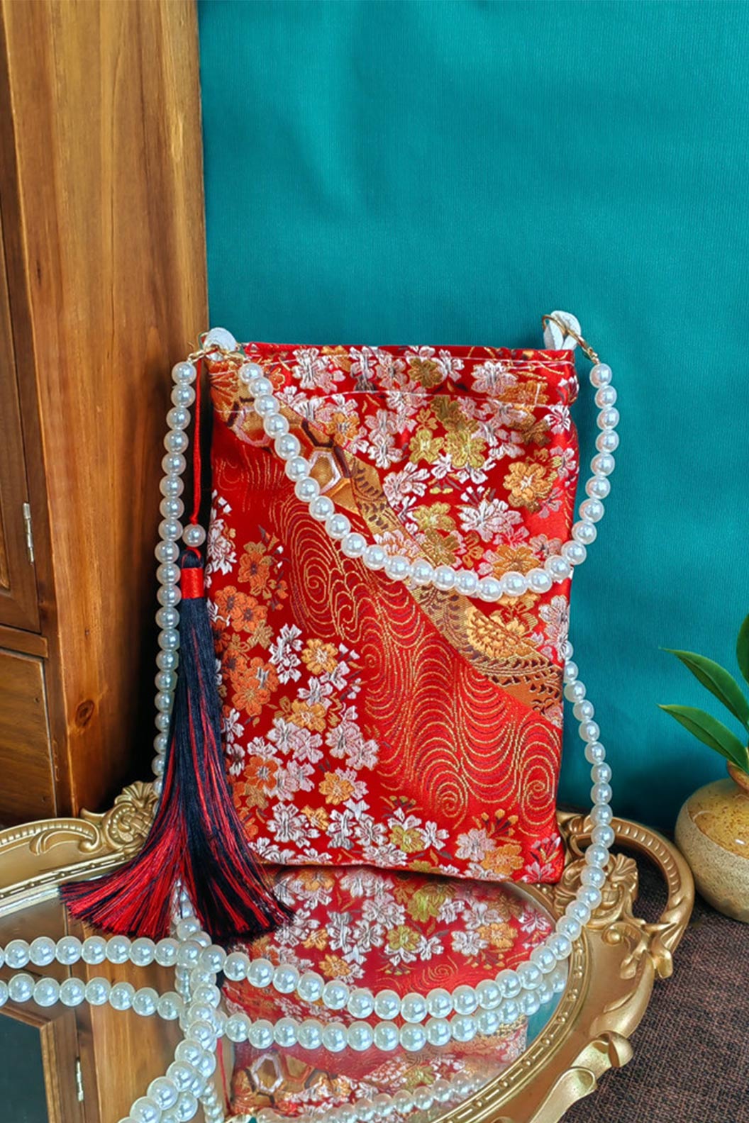 Crossbody Bag Palace Style Tassel Bag for Qipao