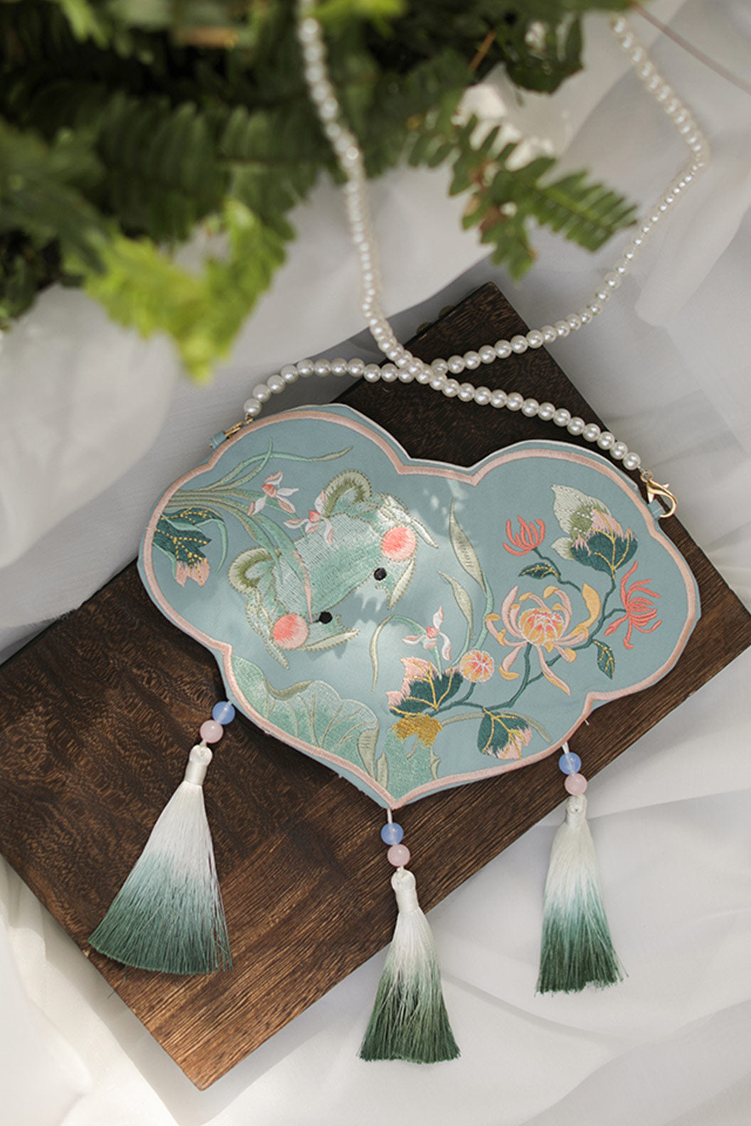 Embroidered Handbag Double Sided Embroidery Guofeng