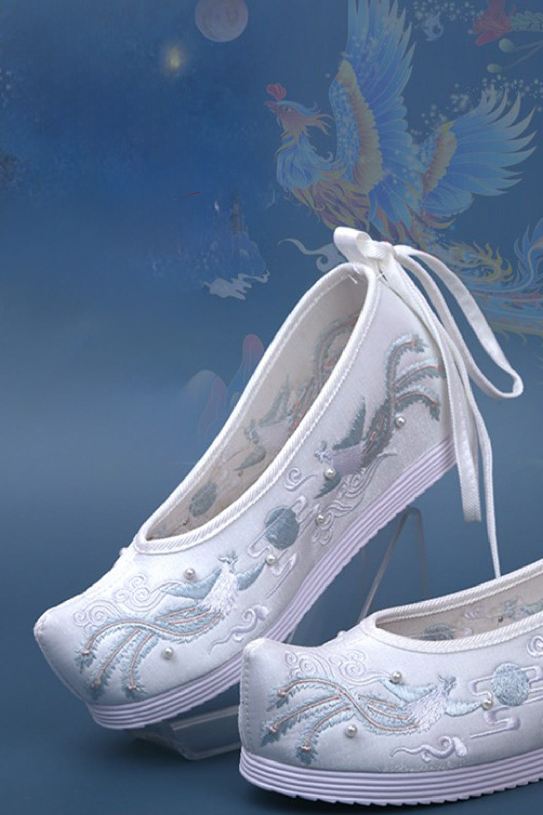 Embroidered Shoes Lace Up Ming Dynasty Handmade Cloth Shoes