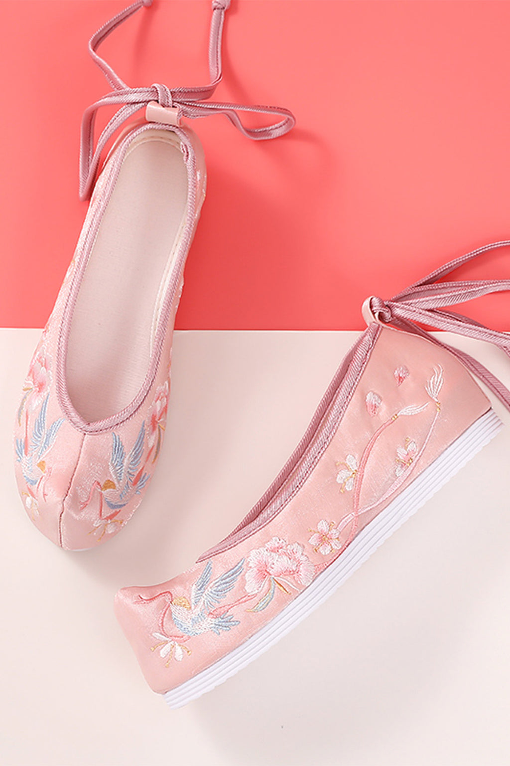 Embroidered Shoes Peony Bird Cloth Shoes