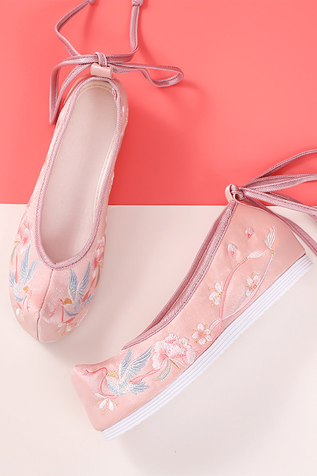 Embroidered Shoes Peony Bird Cloth Shoes