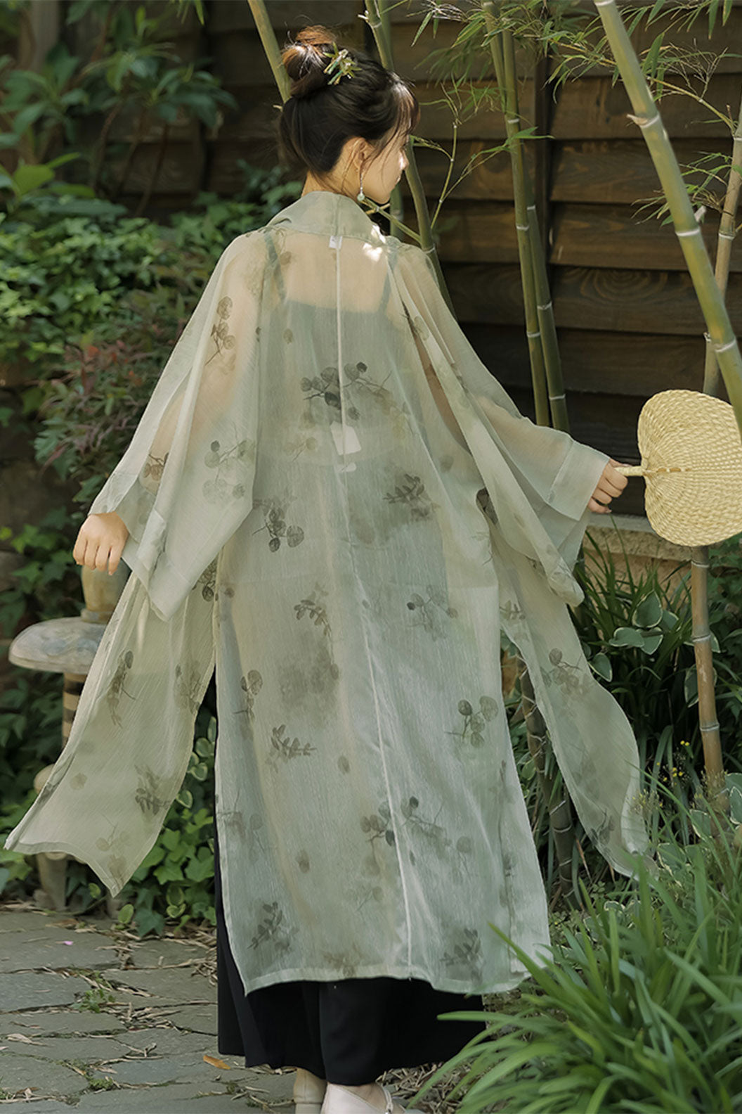 Ming Dynasty Black Hanfu with Four-Piece Set and Chinese Style - yangedu 烟霭渡