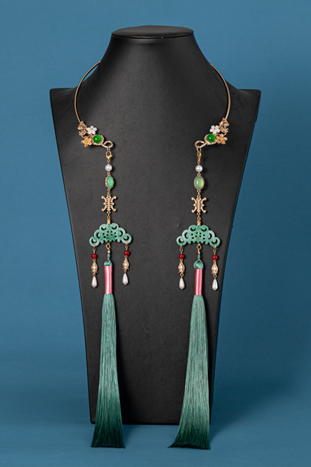 Ming Dynasty Handmade Double Tassel Choker Chinese Style Necklace