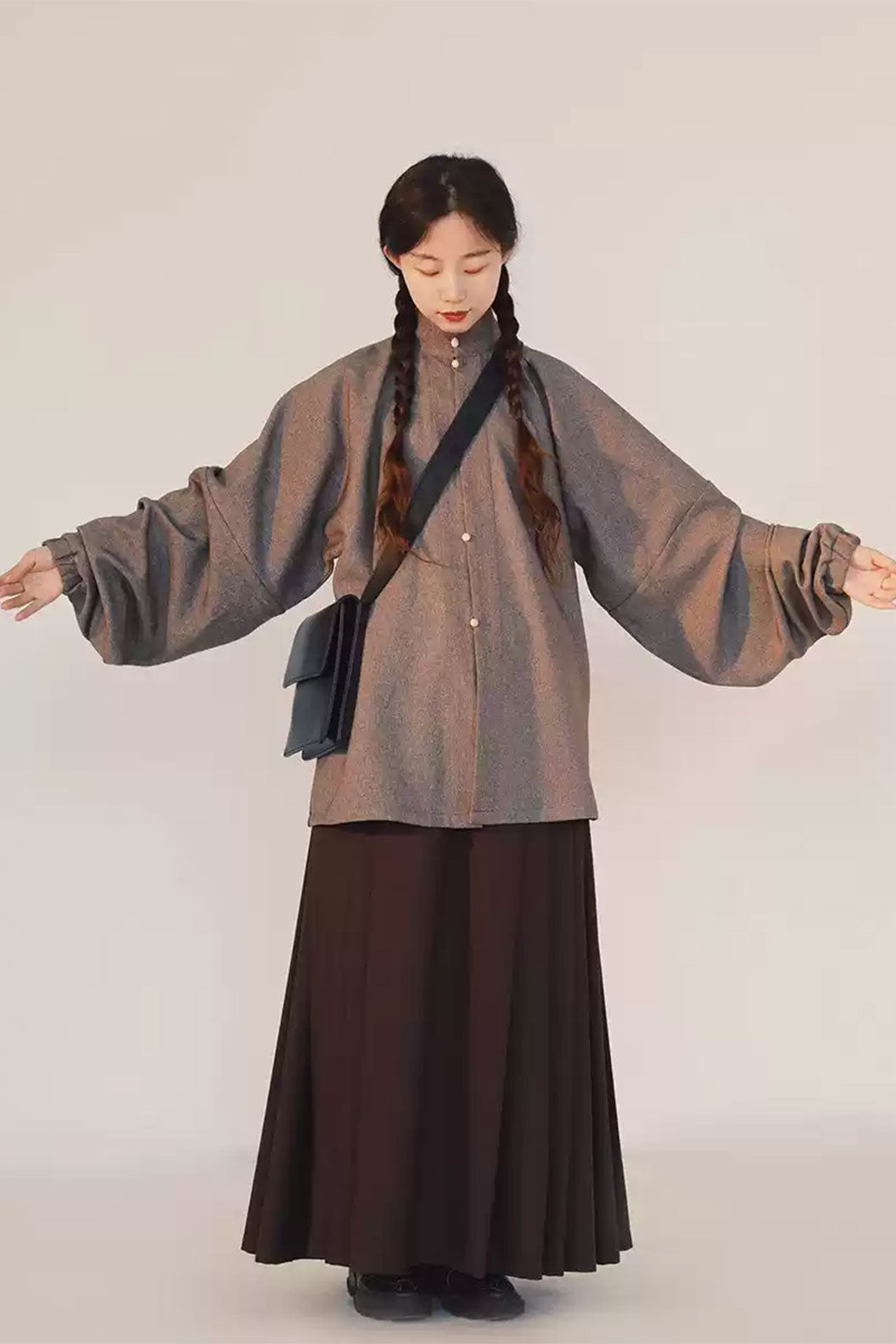 Ming dynasty hanfu liling top easy wear mamian skirt - gancao 甘草
