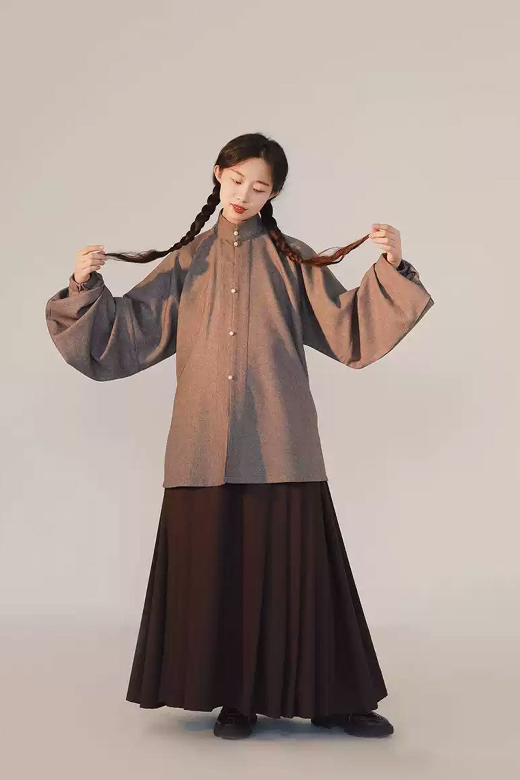 Ming dynasty hanfu liling top easy wear mamian skirt - gancao 甘草