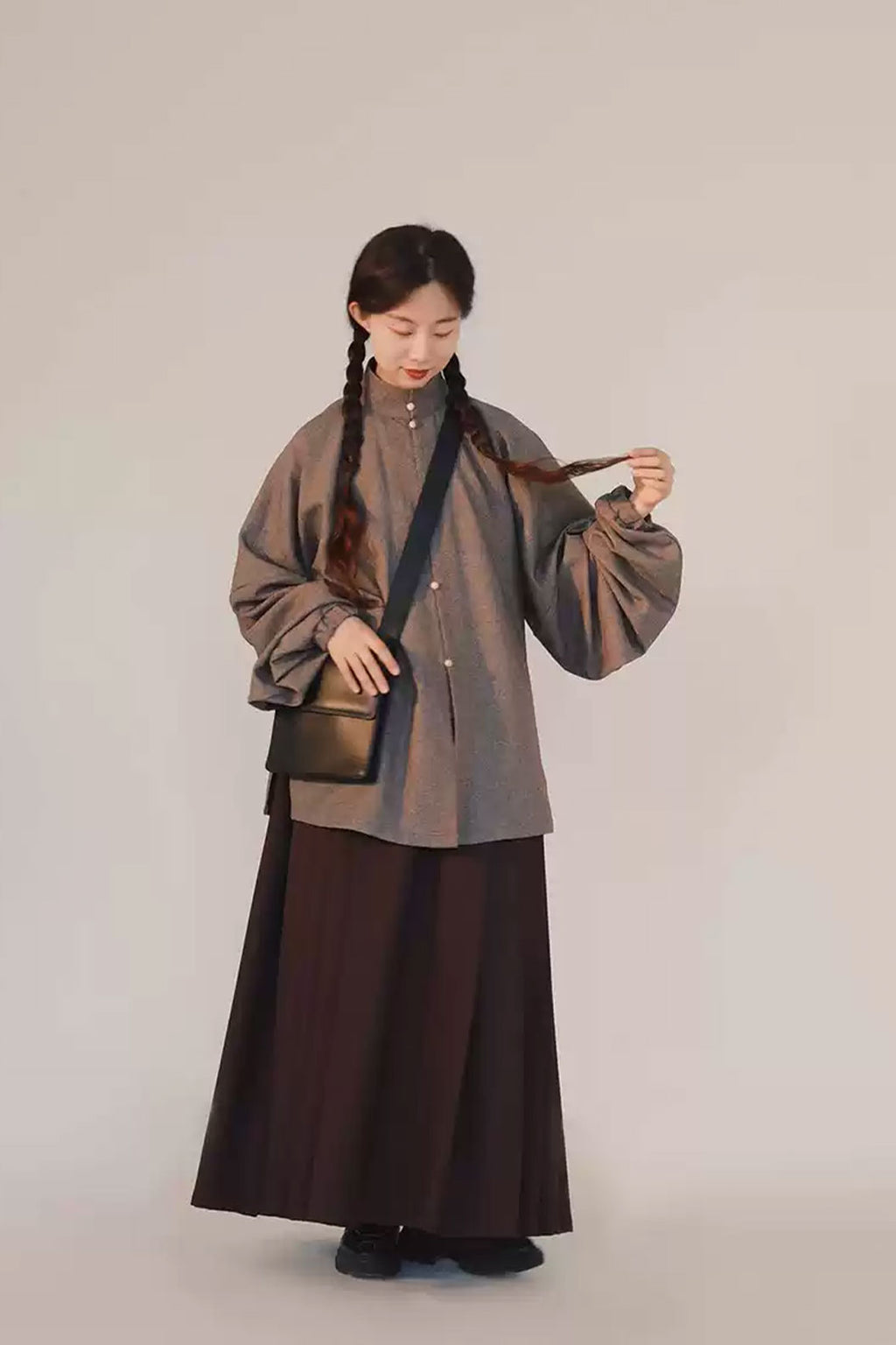 Ming dynasty hanfu liling top easy wear mamian skirt - gancao 甘草