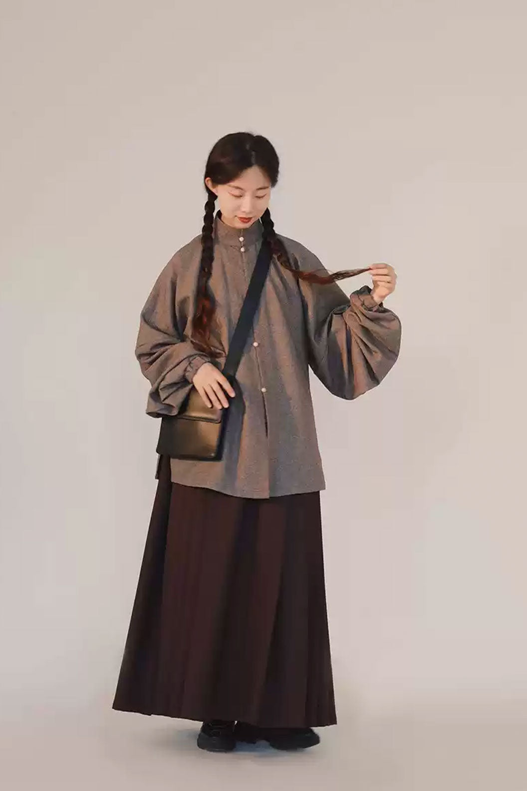 Ming dynasty hanfu liling top easy wear mamian skirt - gancao 甘草