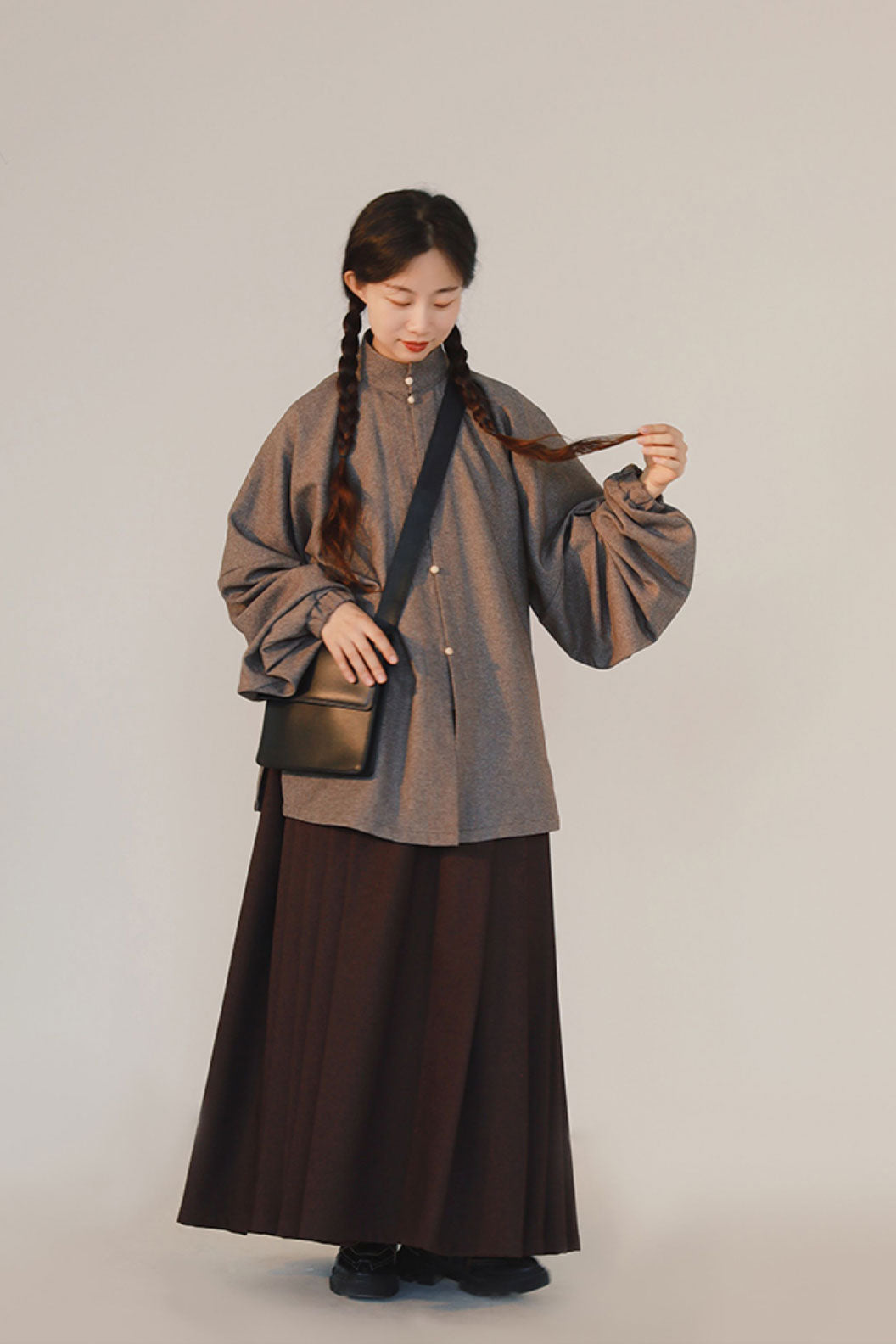 Ming dynasty hanfu liling top easy wear mamian skirt - gancao 甘草