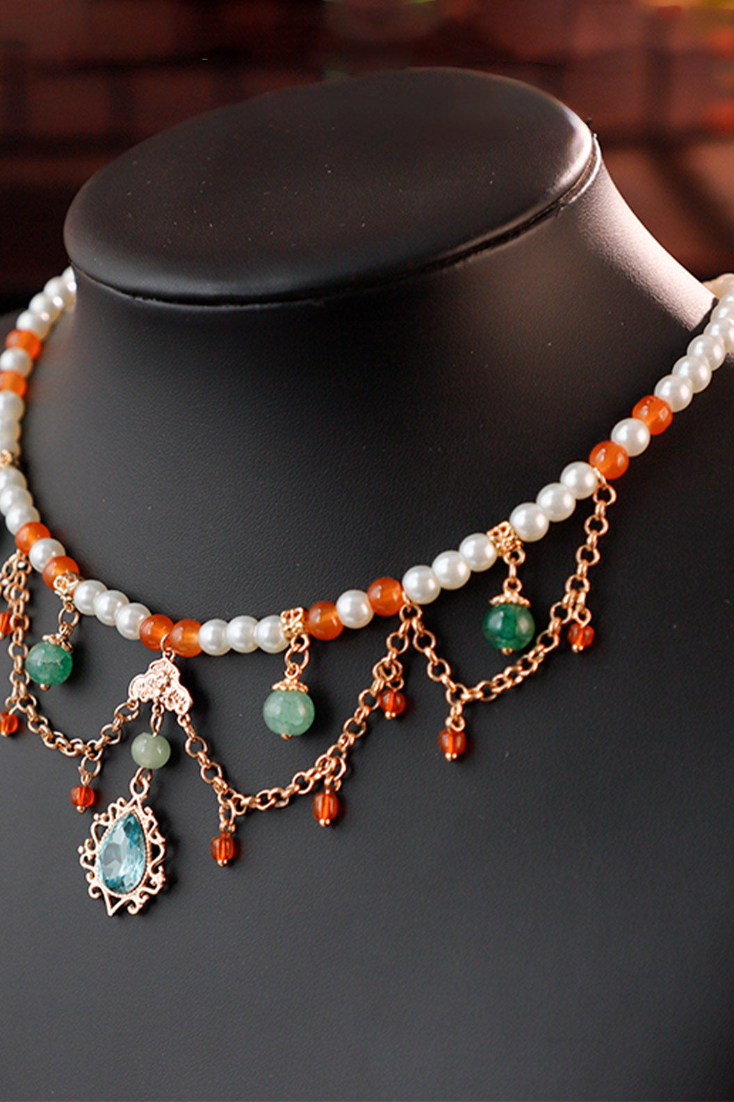 Ming Dynasty Pearl Chinese Style Necklace
