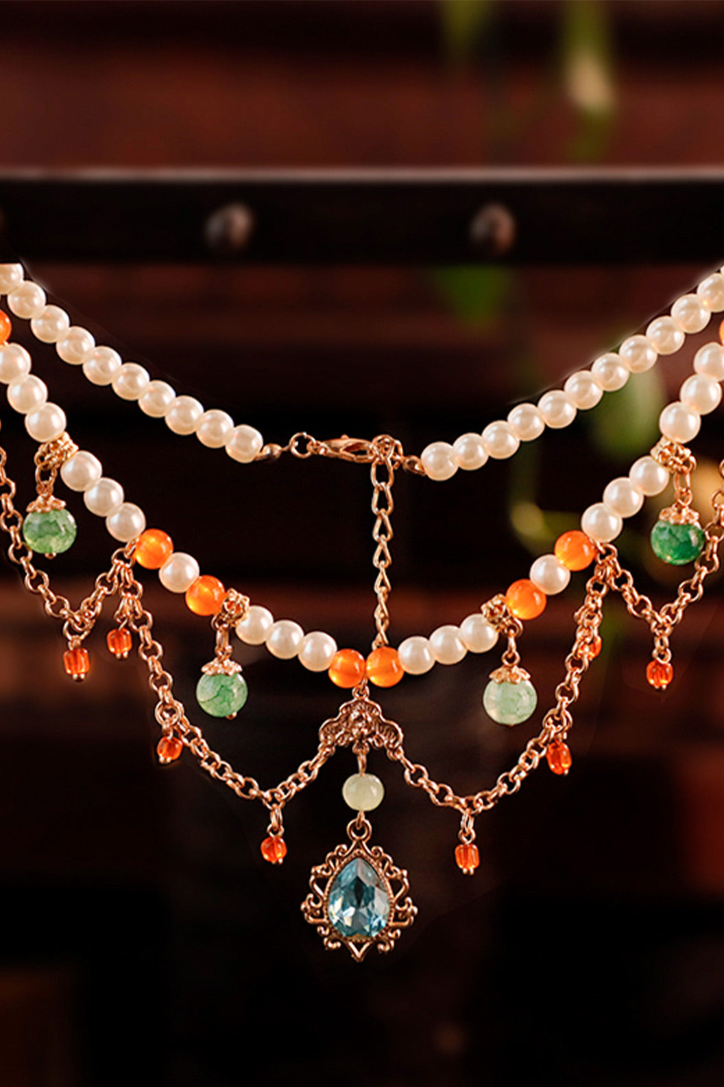 Ming Dynasty Pearl Chinese Style Necklace