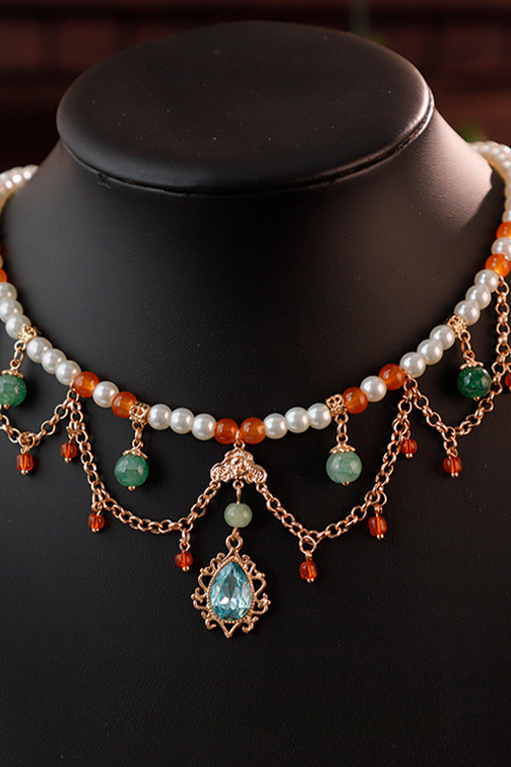 Ming Dynasty Pearl Chinese Style Necklace