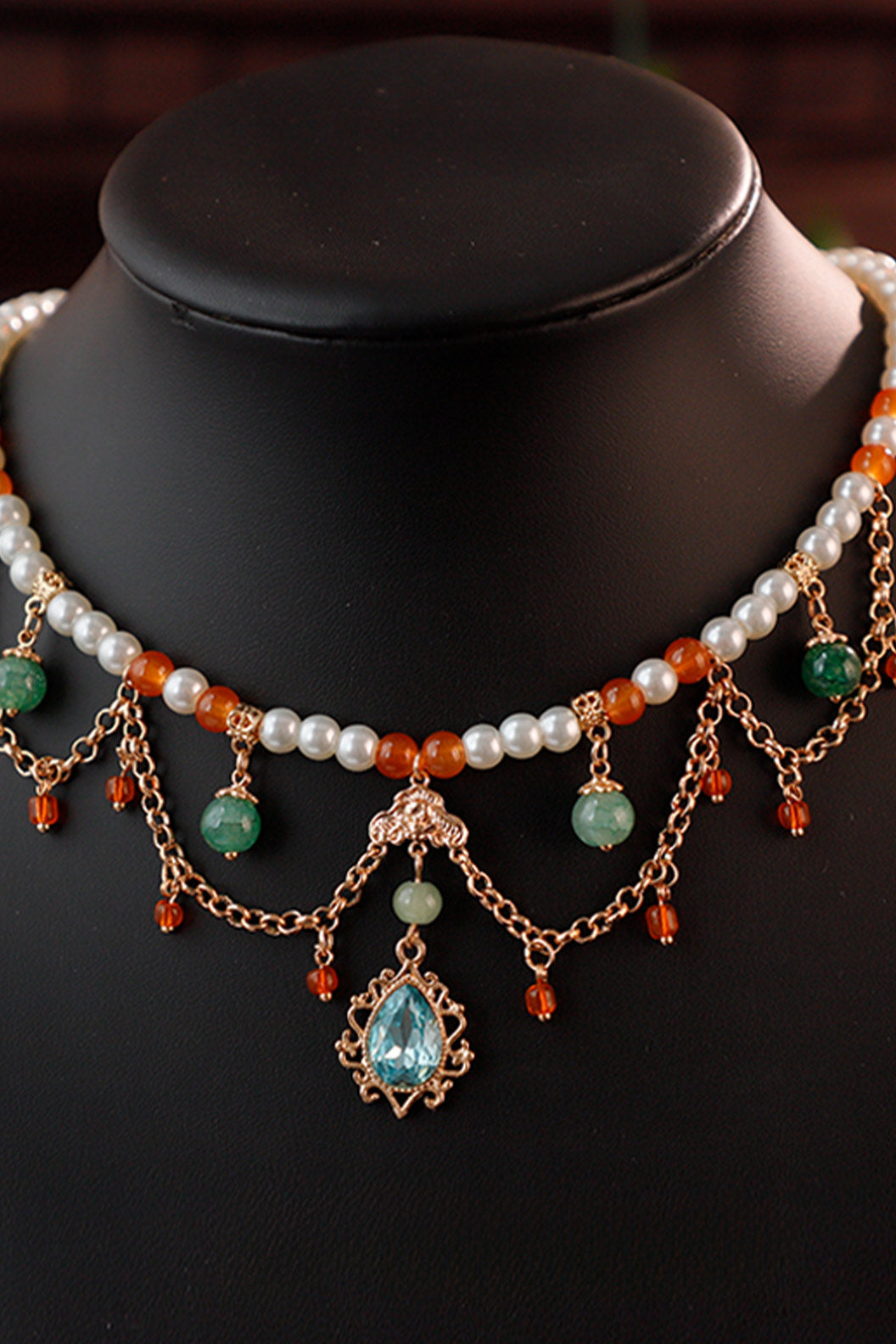 Ming Dynasty Pearl Chinese Style Necklace