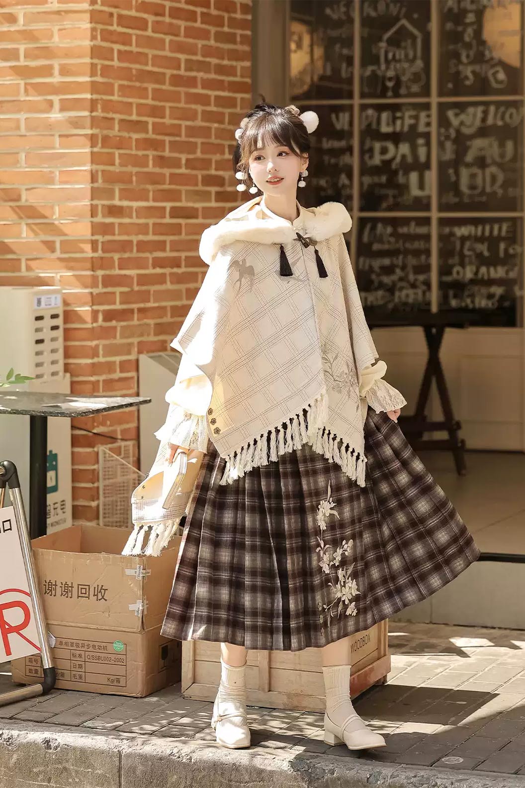 Modern Hanfu clothing Guofeng Banqun Qiudong Set Hanfu dress - nuanqiu 暖秋