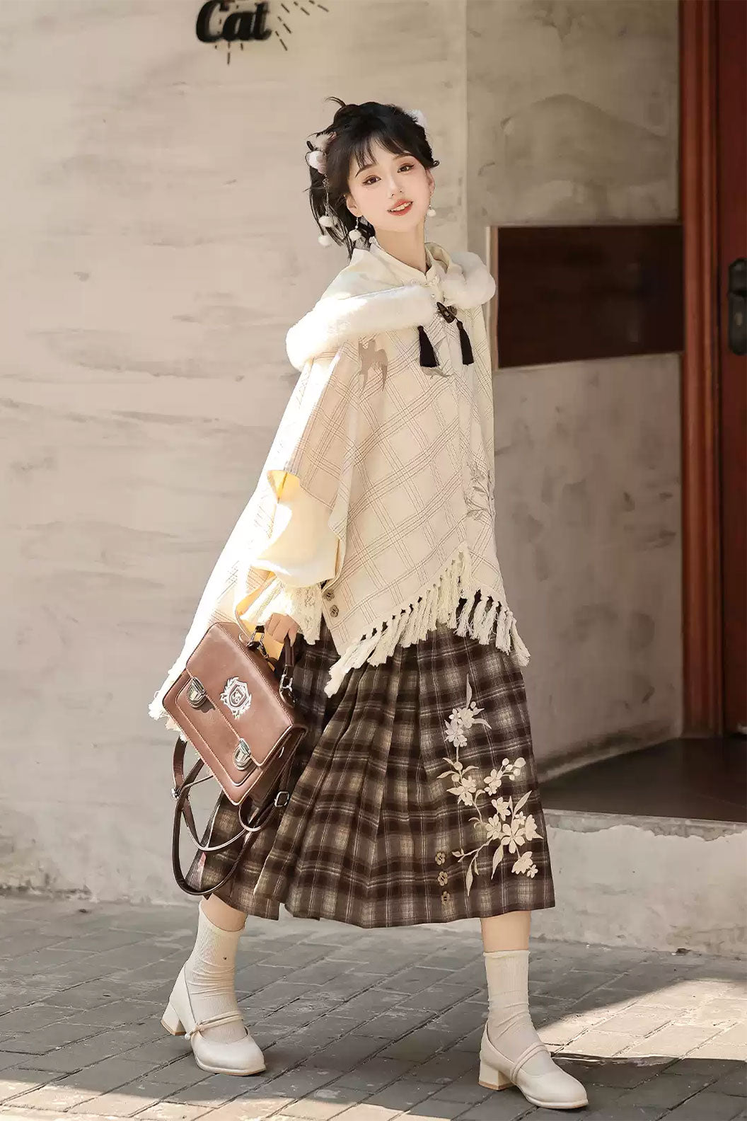 Modern Hanfu clothing Guofeng Banqun Qiudong Set Hanfu dress - nuanqiu 暖秋