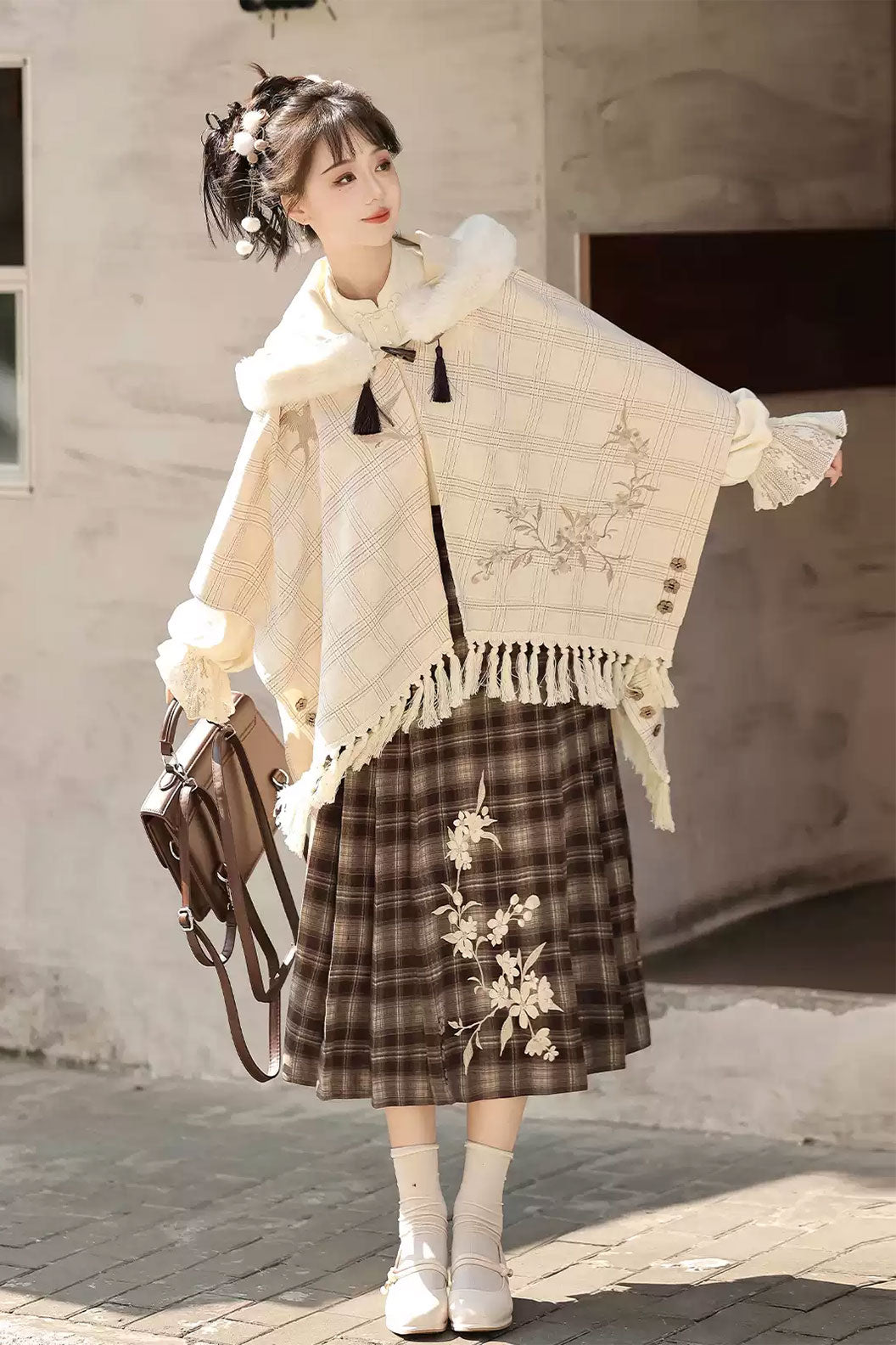 Modern Hanfu clothing Guofeng Banqun Qiudong Set Hanfu dress - nuanqiu 暖秋