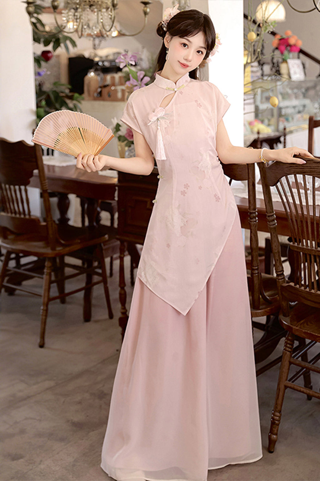 Modern Hanfu clothing Guofeng Dress Pink Hanfu dress - xiaritaotao 夏日桃桃