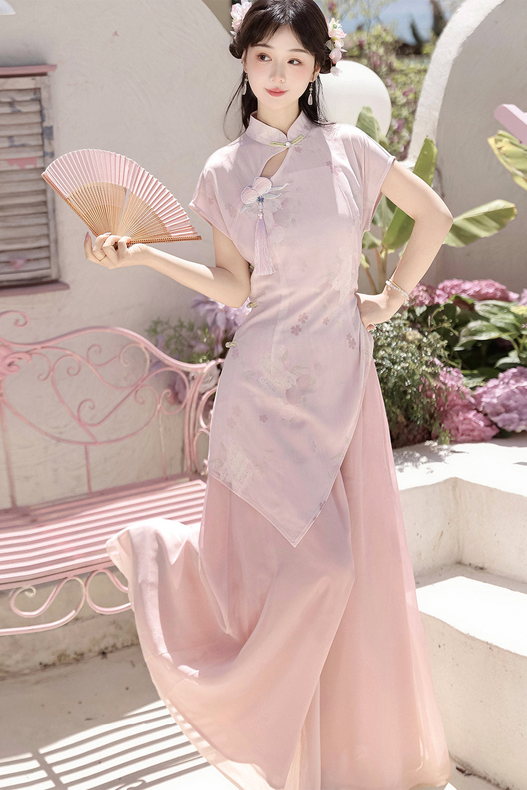 Modern Hanfu clothing Guofeng Dress Pink Hanfu dress - xiaritaotao 夏日桃桃