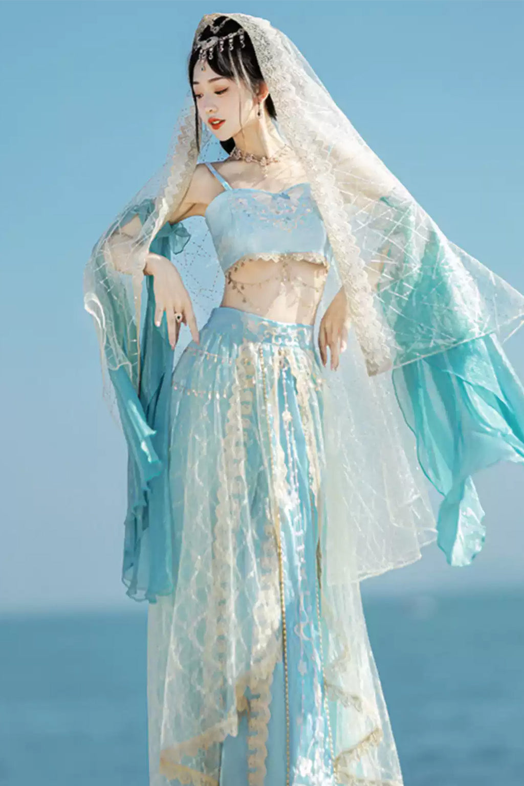 Modern Hanfu clothing Tianzhu Dunhuang Western Regions Goddess Hanfu dress - tianzhu 天竺