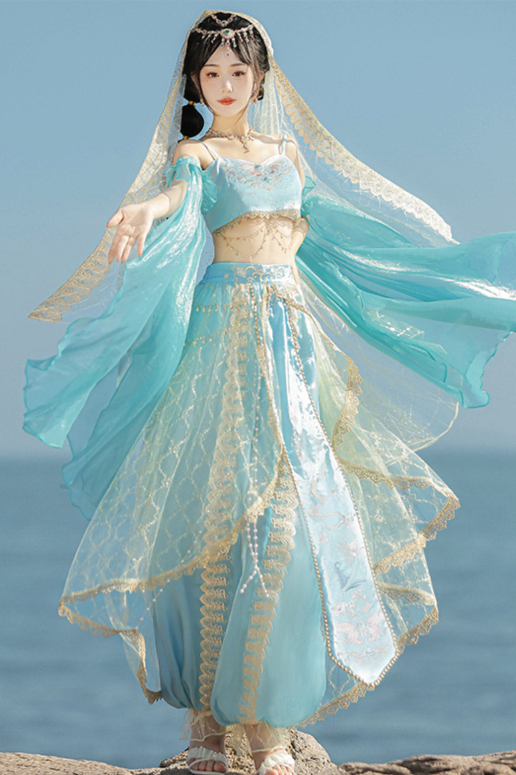 Modern Hanfu clothing Tianzhu Dunhuang Western Regions Goddess Hanfu dress - tianzhu 天竺