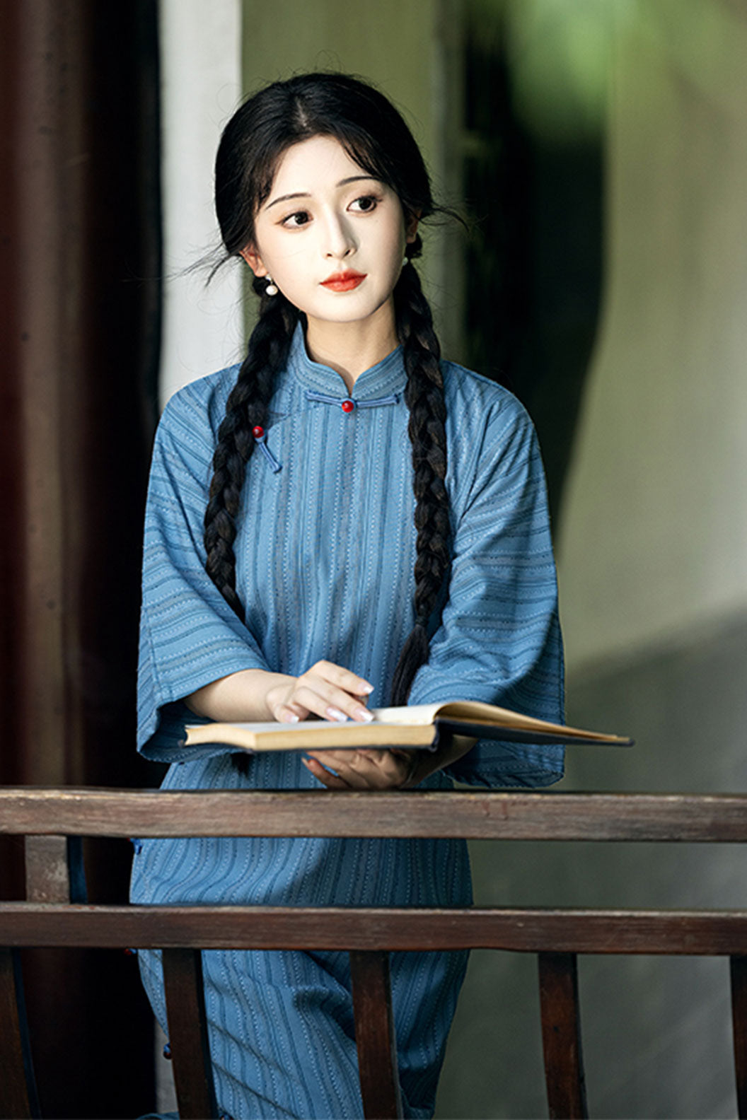 Modern Hanfu Red Qipao Dress in New Chinese Style - qingqiuyouxin 清秋有信