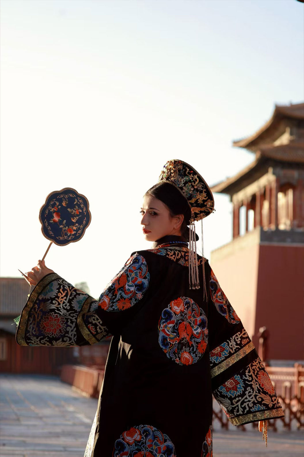 Qing Dynasty hanfu and manchu traditional costume hanfu dress with Imperial style - ningshuangchang 凝霜裳