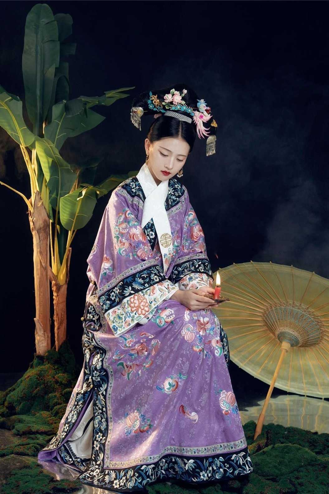 Qing dynasty hanfu Changyi Robe hanfu dress modern chinese style dress - zixiaogege 紫霄格格