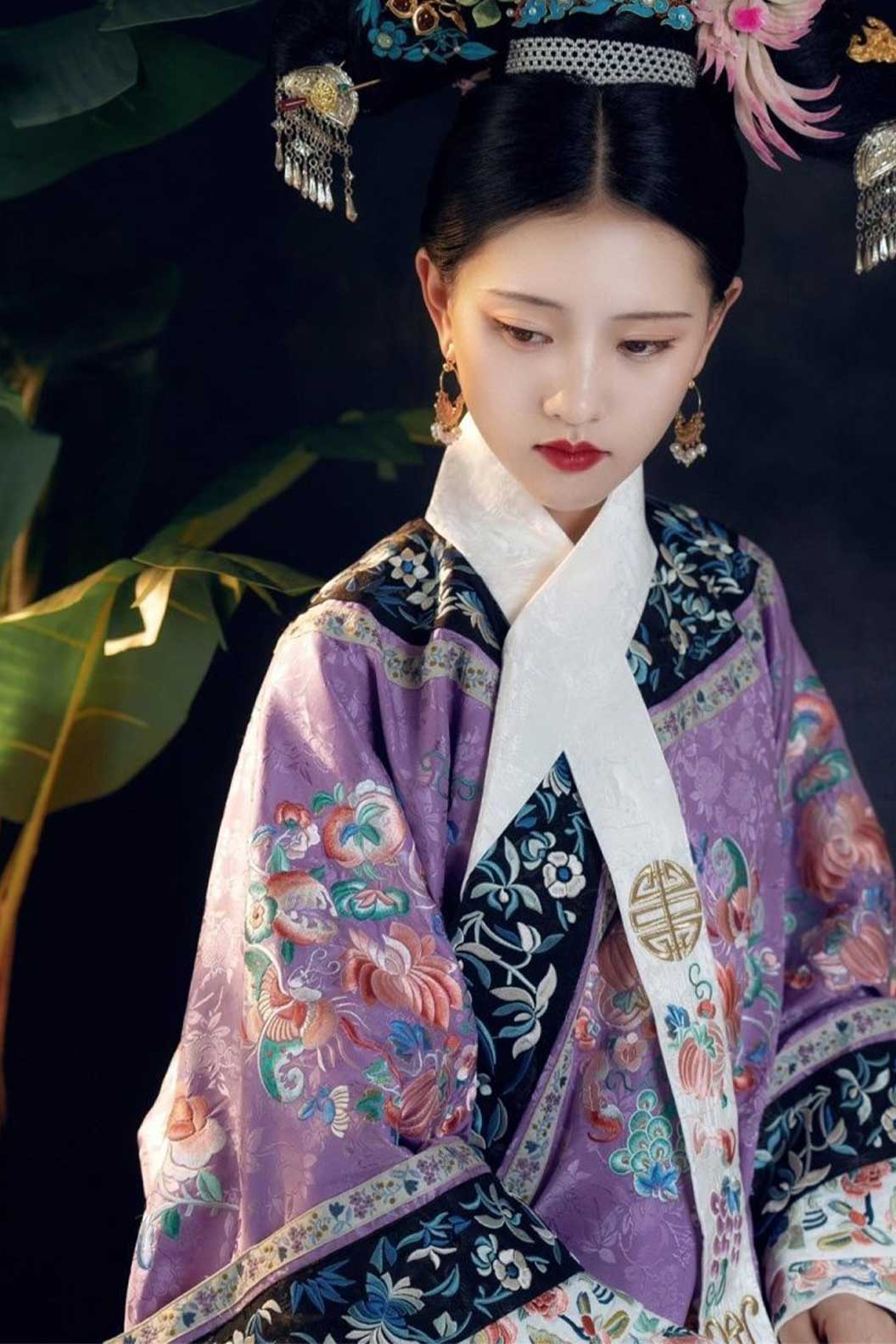 Qing dynasty hanfu Changyi Robe hanfu dress modern chinese style dress - zixiaogege 紫霄格格