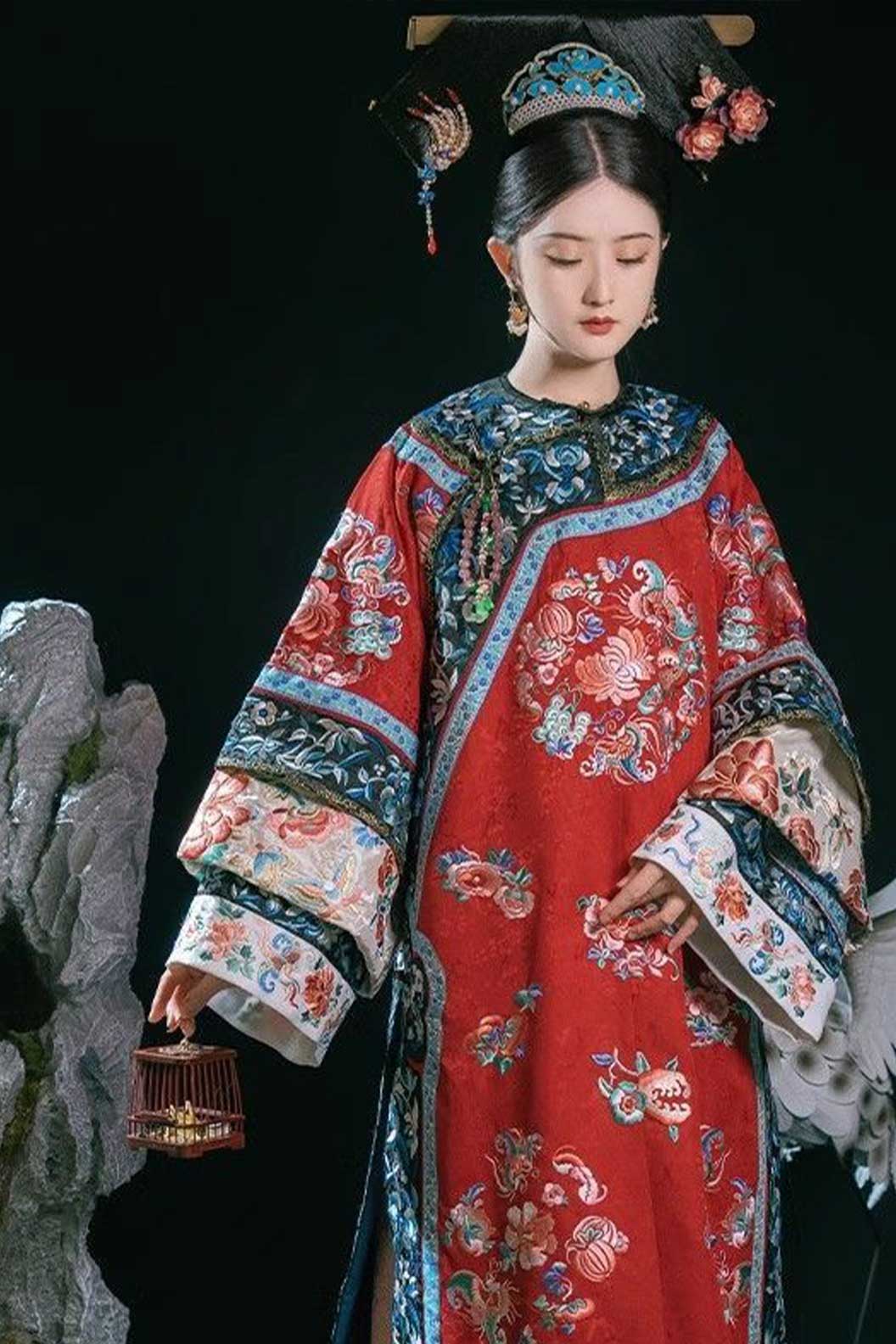 Qing dynasty hanfu Changyi Robe hanfu dress modern chinese style dress - zixiaogege 紫霄格格