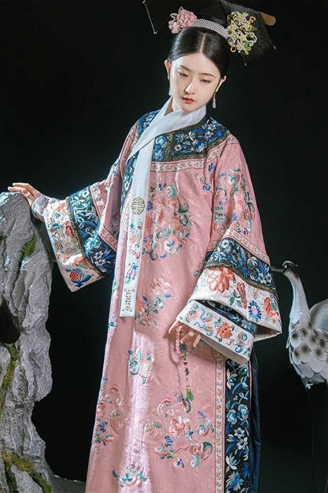Qing dynasty hanfu Changyi Robe hanfu dress modern chinese style dress - zixiaogege 紫霄格格