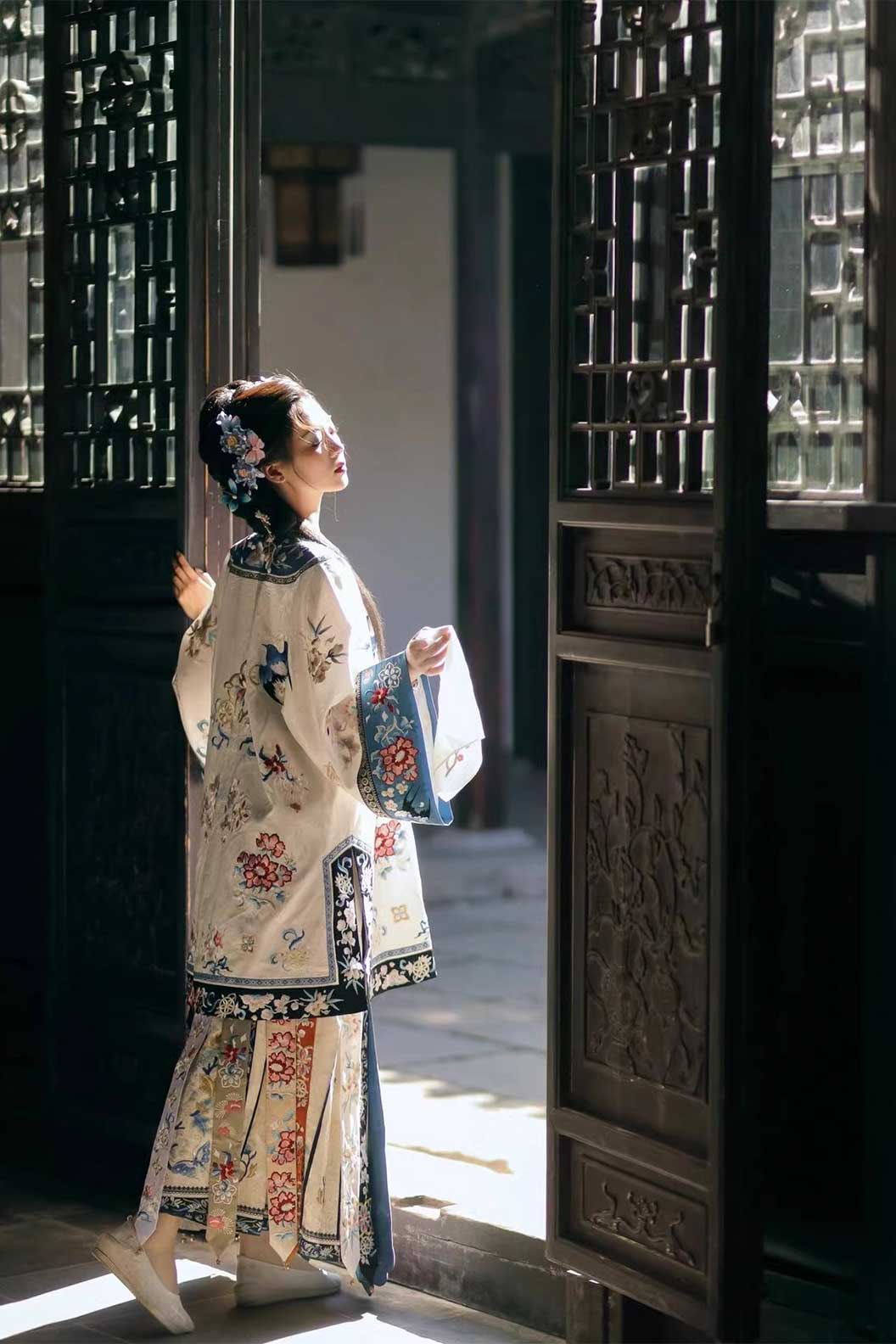 Qing dynasty hanfu mamian skirt hanfu dress for court style - yuweishang 雨薇裳