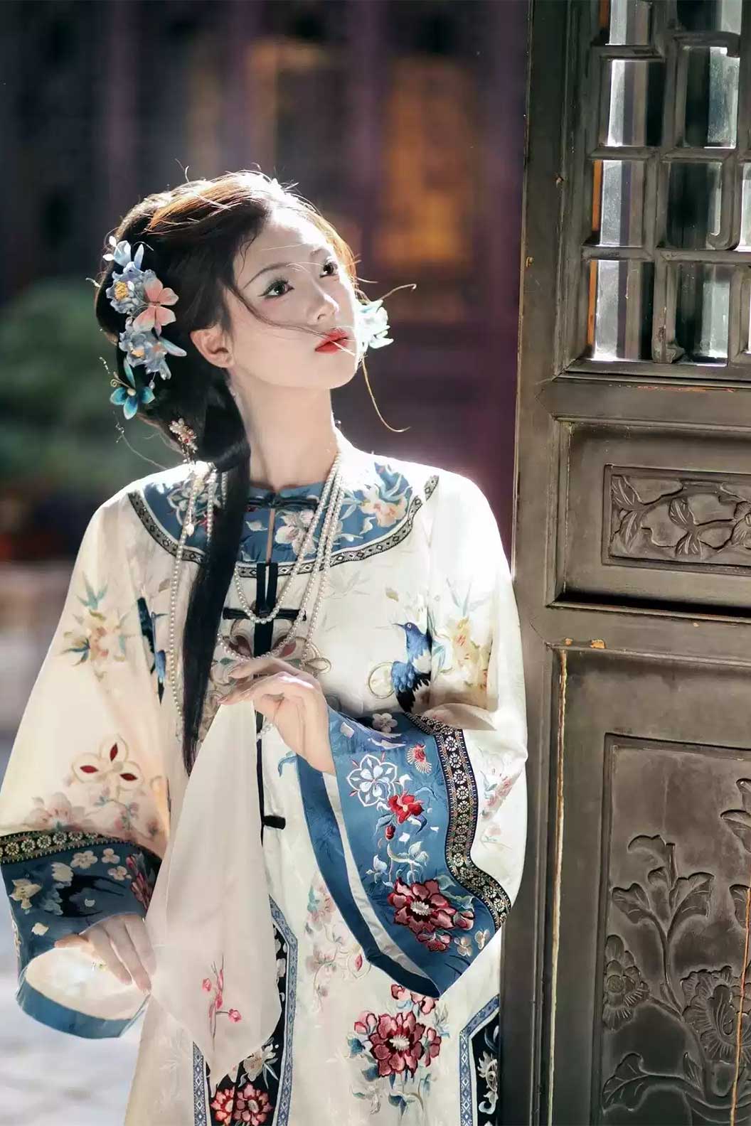 Qing dynasty hanfu mamian skirt hanfu dress for court style - yuweishang 雨薇裳