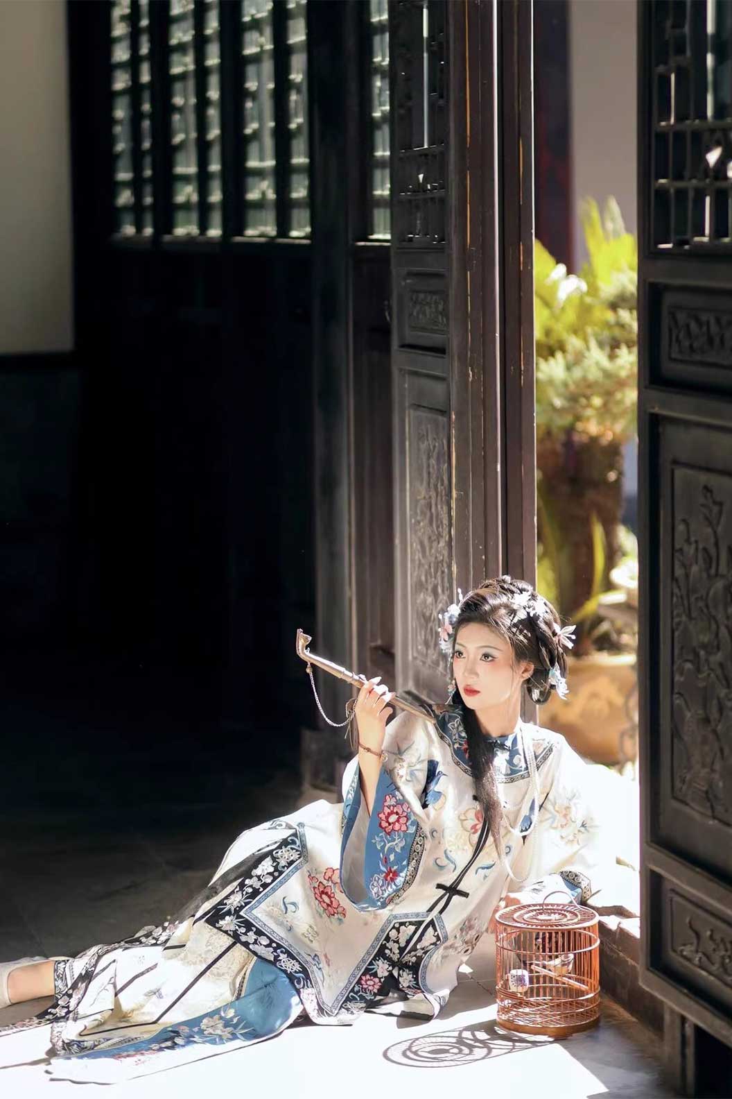 Qing dynasty hanfu mamian skirt hanfu dress for court style - yuweishang 雨薇裳